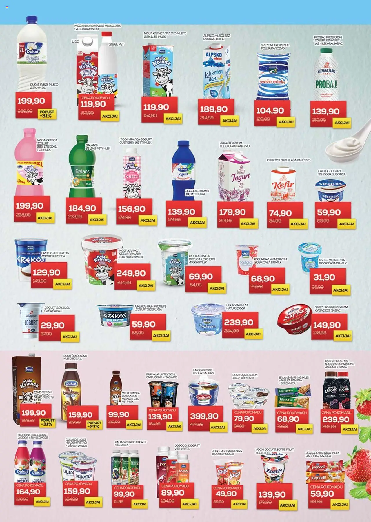 Medius katalog - važi od 26.08.2025 | Strana: 5 | Proizvode: Kisela pavlaka, Dukatos, Moja kravica, Mascarpone