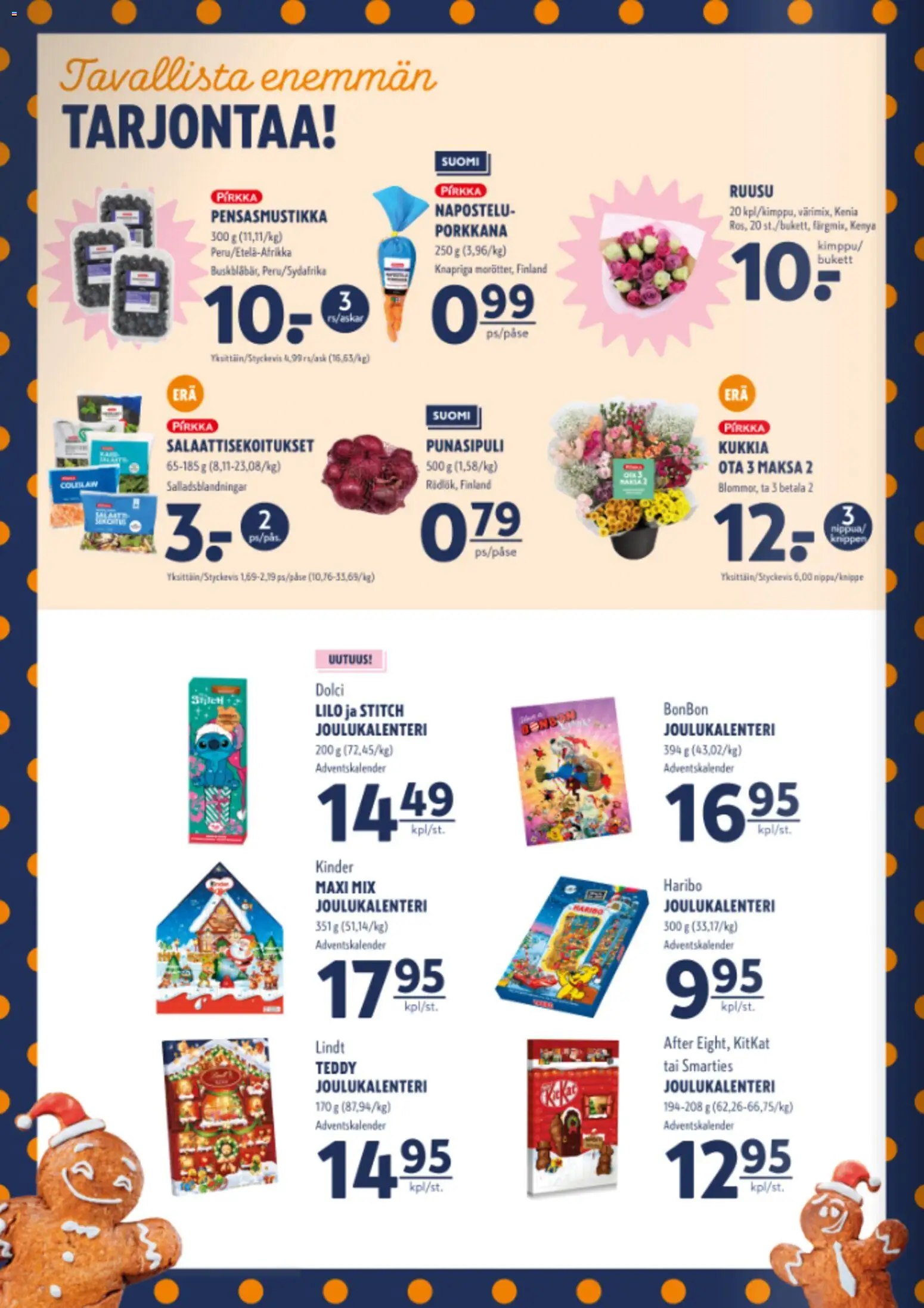 K-Supermarket - Black Friday – voimassa 27.11.2025 alkaen | Sivu: 2 | Tuotteet: Joulukalenteri, Porkkana, Punasipuli