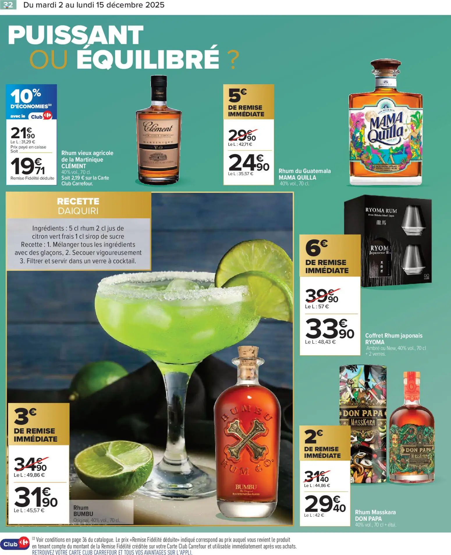 {H1} | Page: 34 | Produits: Citron, Citron vert, Rhum bumbu, Jus de citron