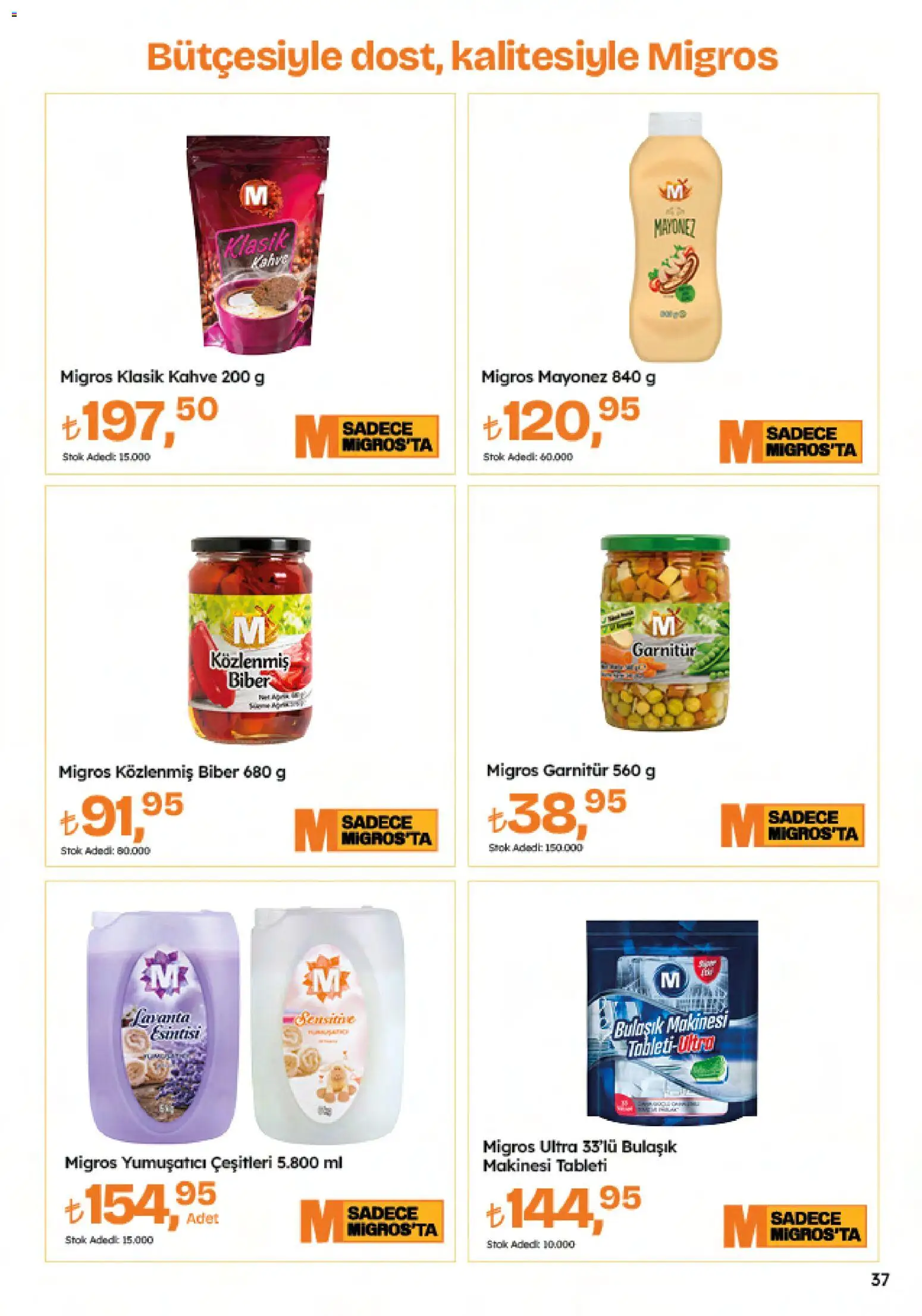 Migros Katalog - 5M Migroskop Dijital - 26.03.2026 tarihinden itibaren geçerlidir | Sayfa: 37 | Ürünler: Yumuşatıcı, Kahve, Biber, Bulaşık makinesi