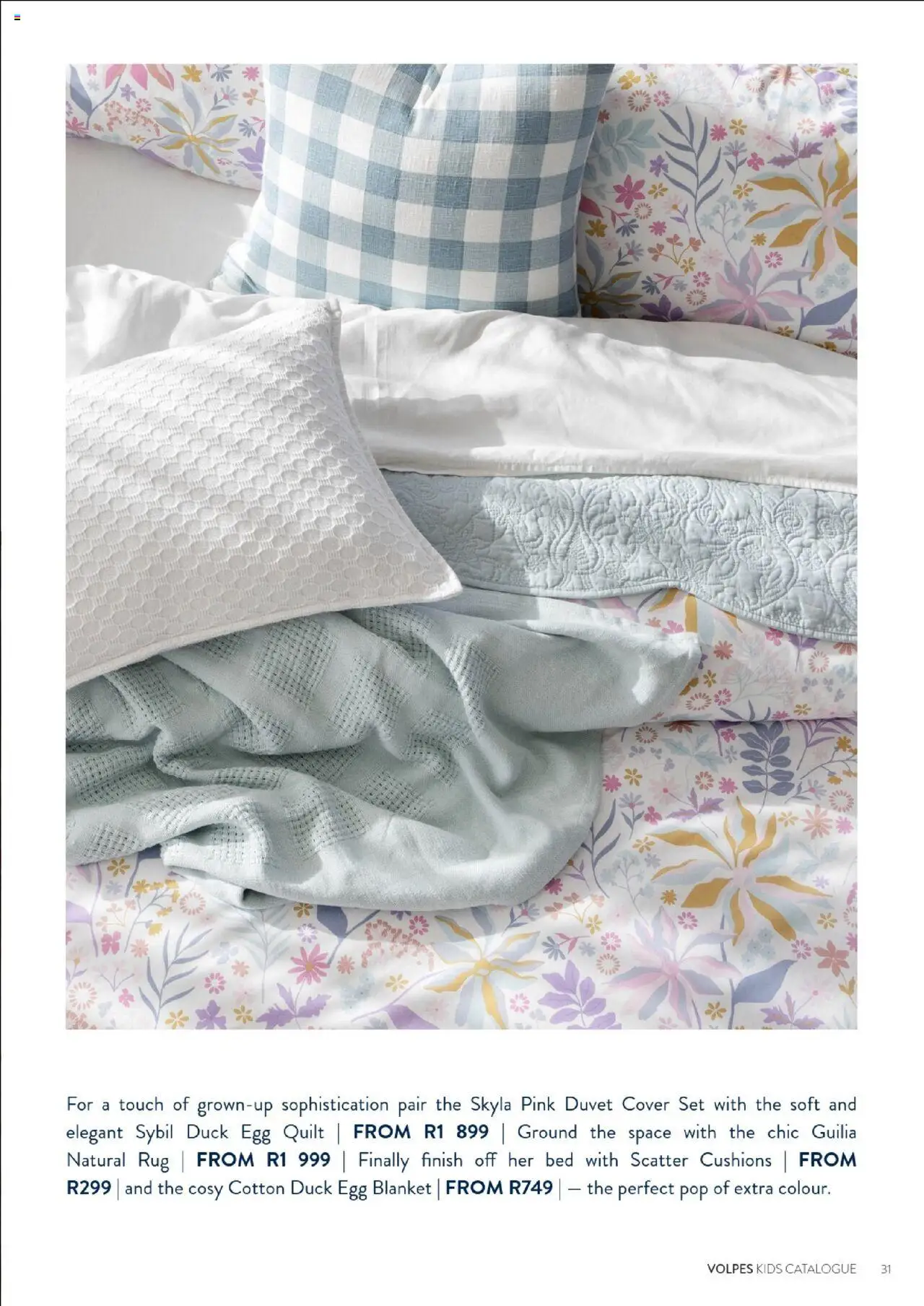 New Volpes catalogue – valid from 01.10.2025 | Page: 31 | Products: Duvet, Rug, Bed, Blanket