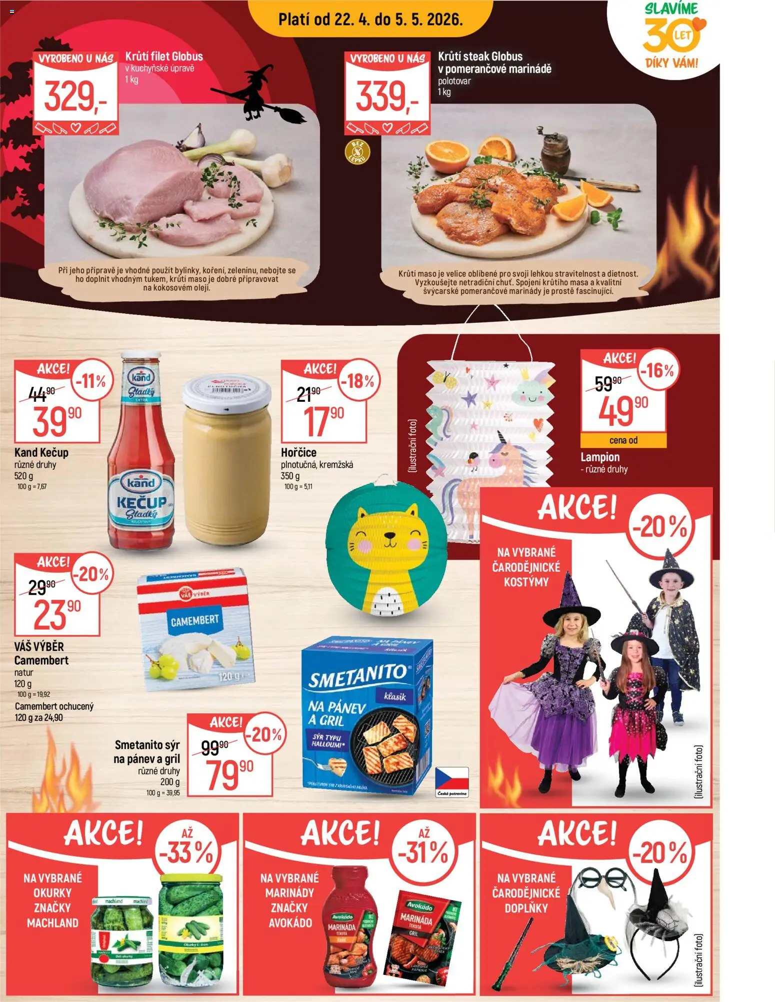 Globus leták - Opava od 22.04.2026 | Strana: 4 | Produkty: Globus, Kostýmy, Gril, Filet