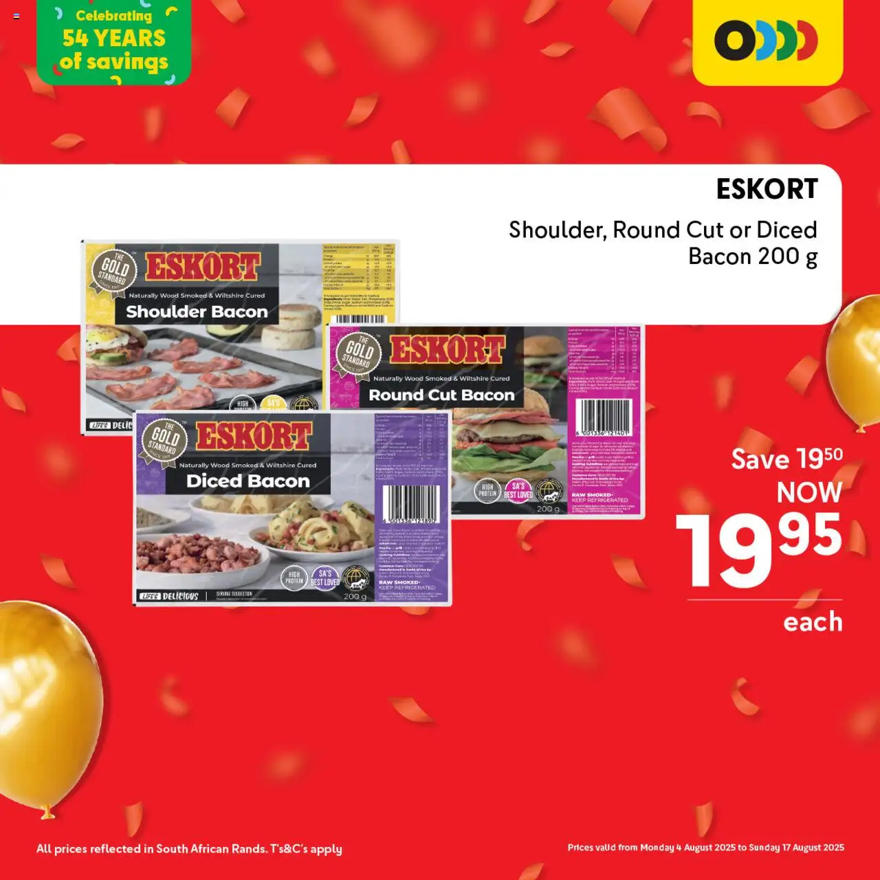 Makro Birthday Deals Frozen Food │ valid from 04.08.2025 | Page: 11 | Products: Bacon