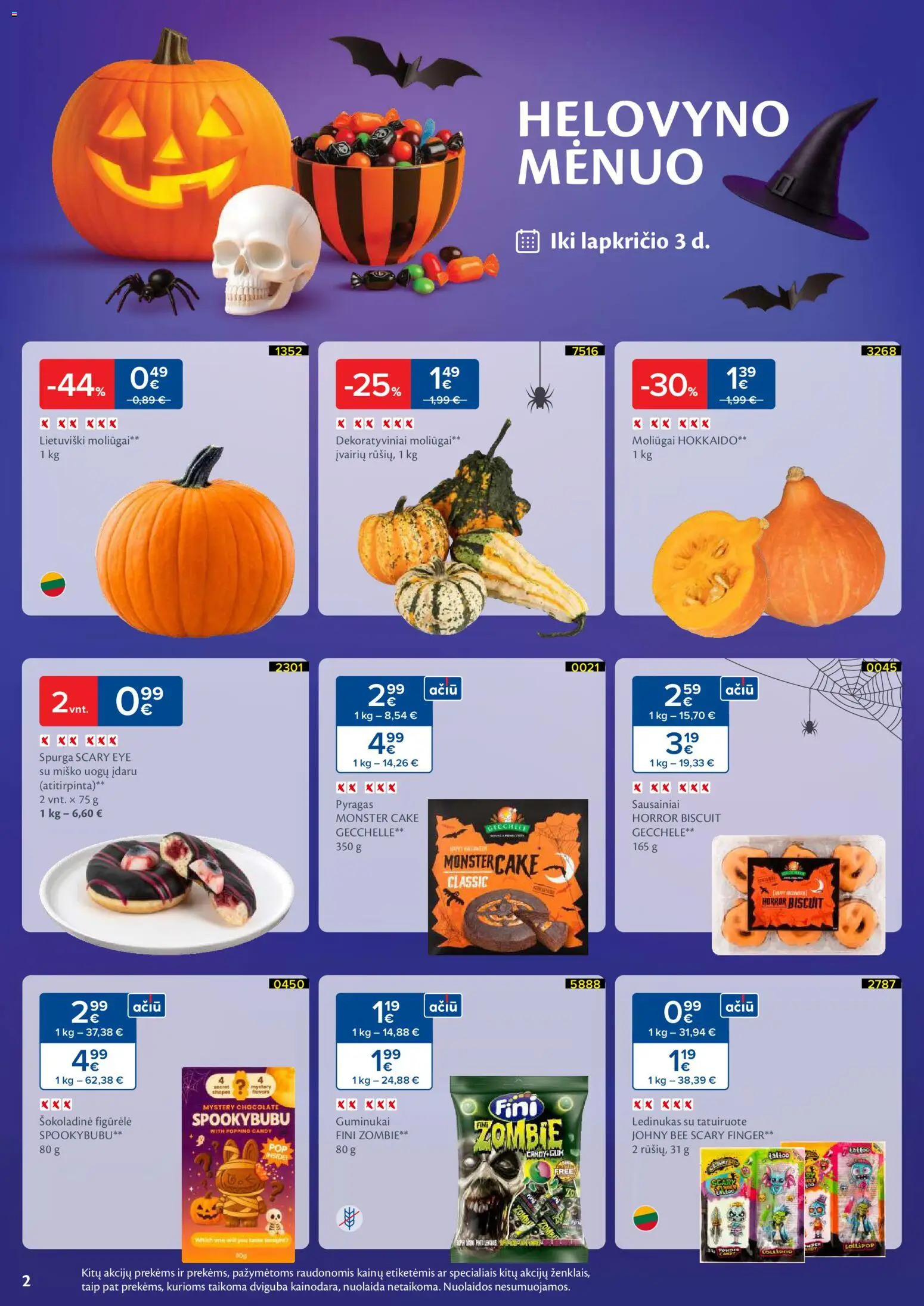 MAXIMA akcijos nuo 28.10.2025 | Puslapis: 2 | Prekių: Sausainiai, Spurga, Pyragas, Guminukai