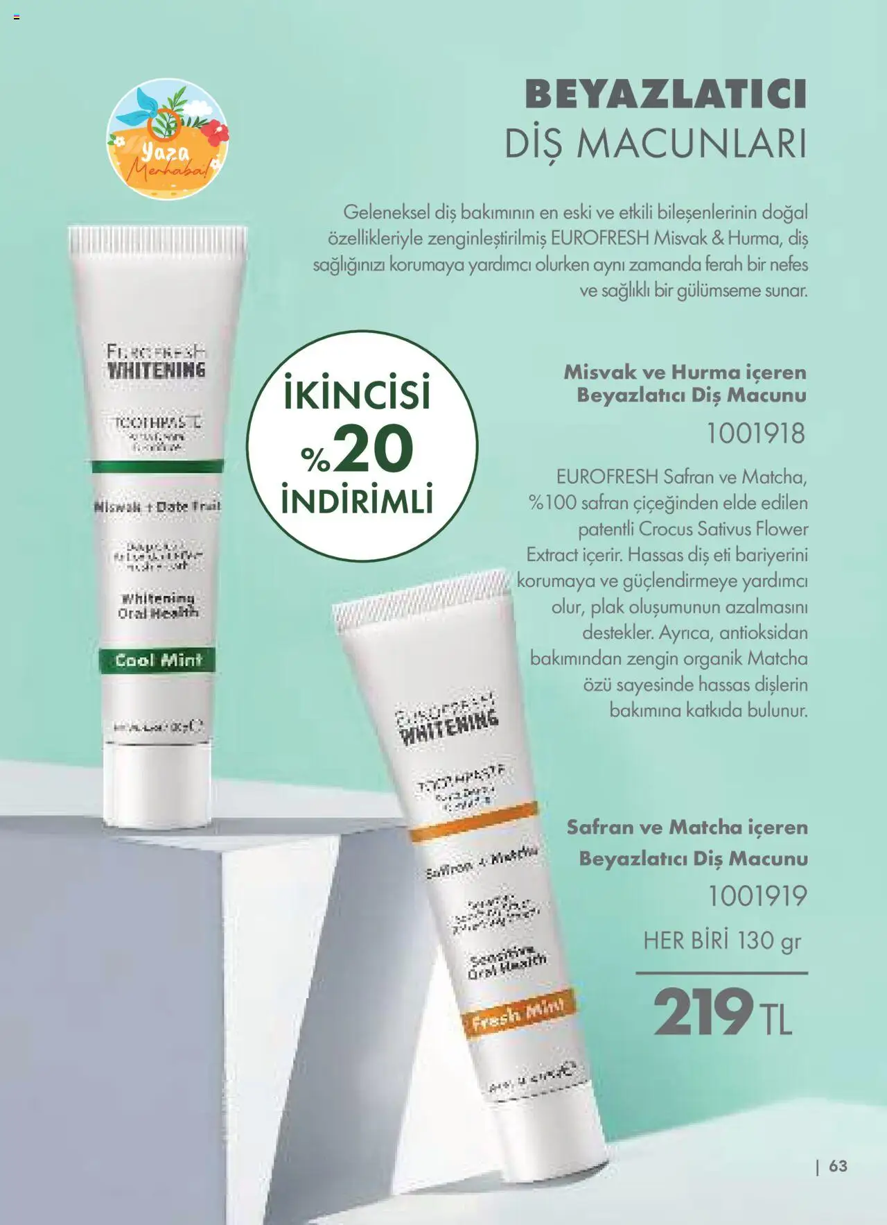 Farmasi Katalog - 01.06.2025 tarihinden itibaren geçerlidir | Sayfa: 63 | Ürünler: Diş macunu, Hurma
