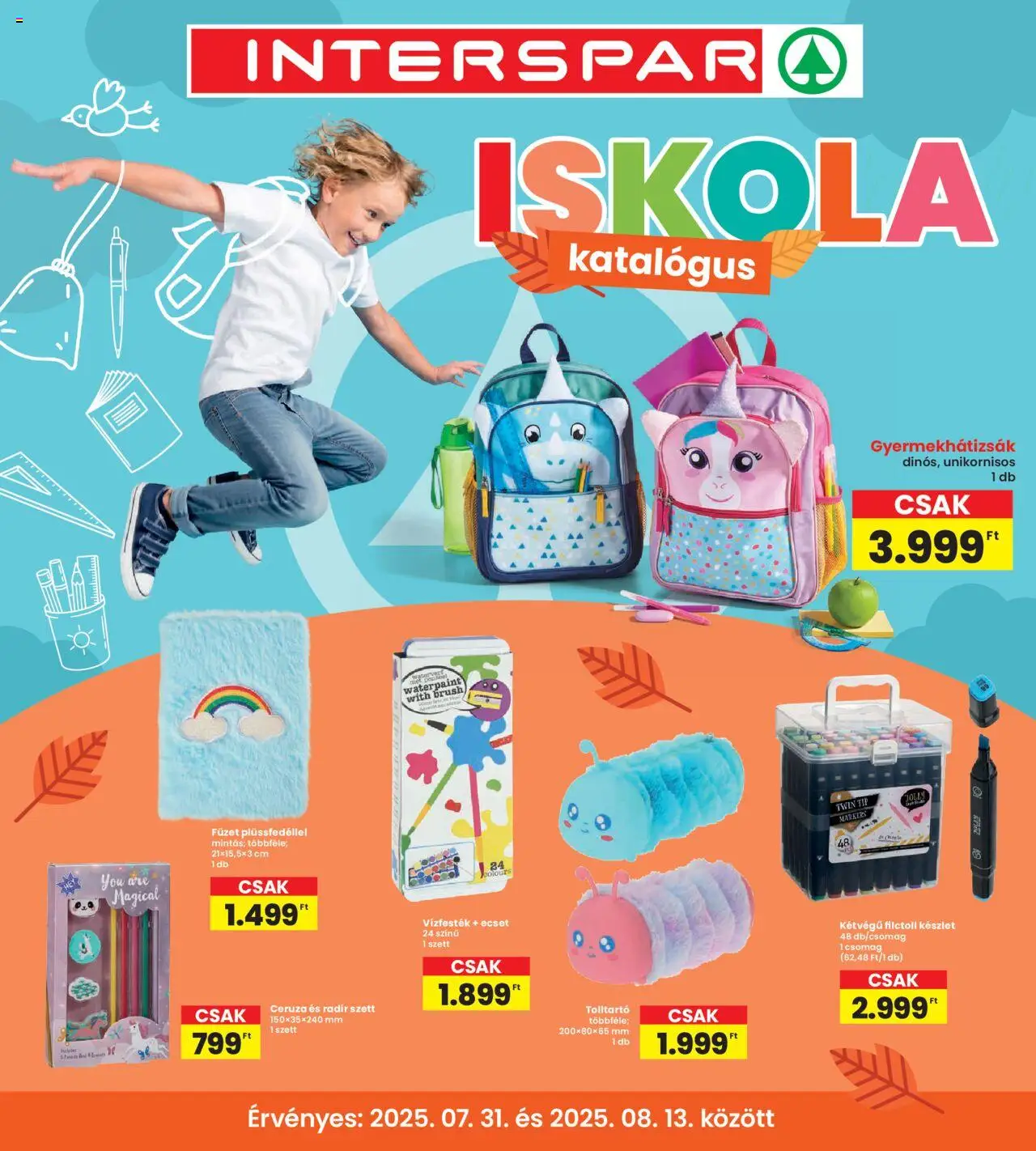 Interspar akciós ujság - amely érvényes a következő dátumtól: 31.07.2025 | Oldal: 1 | Termékek: Tolltartó, Ecset