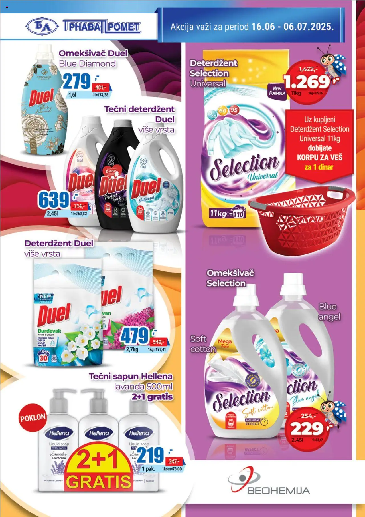Trnava Promet katalog - važi od 16.06.2025 | Strana: 26 | Proizvode: Deterdžent, Tečni sapun, Tečni deterdžent, Sapun