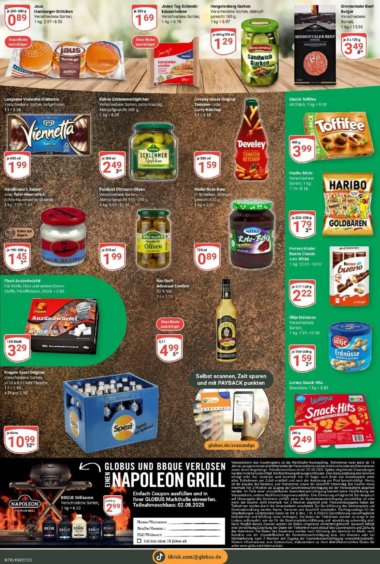 Globus prospekt Neutraubling	 - gültig ab dem 28.07.2025 | Seite: 15 | Produkte: Gewicht, Ultje erdnusse, Toffifee, Ketchup