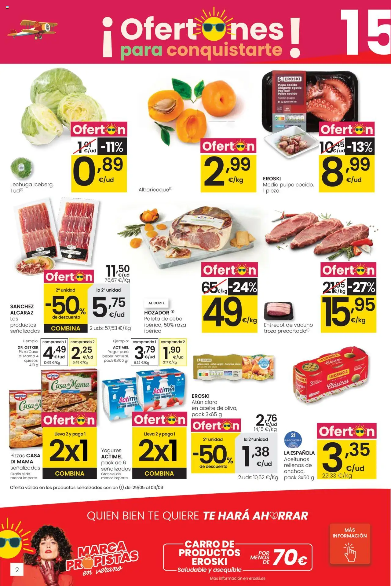 Eroski folleto │ válido desde el 29.05.2025 | Página: 2 | Productos: Yogur, Αποφλοιωτής σκόρδου, Anchoa, Atún claro