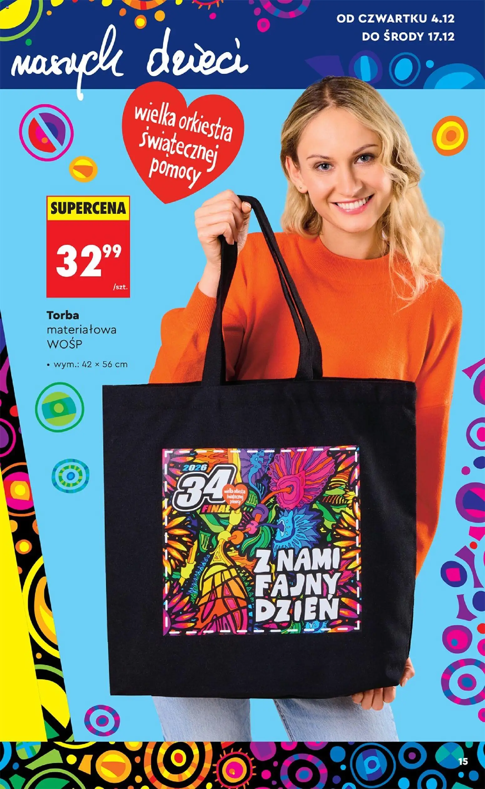 Biedronka gazetka - Hity i inspiracje od 29.11.2025 | Strona: 15 | Produkty: Torba