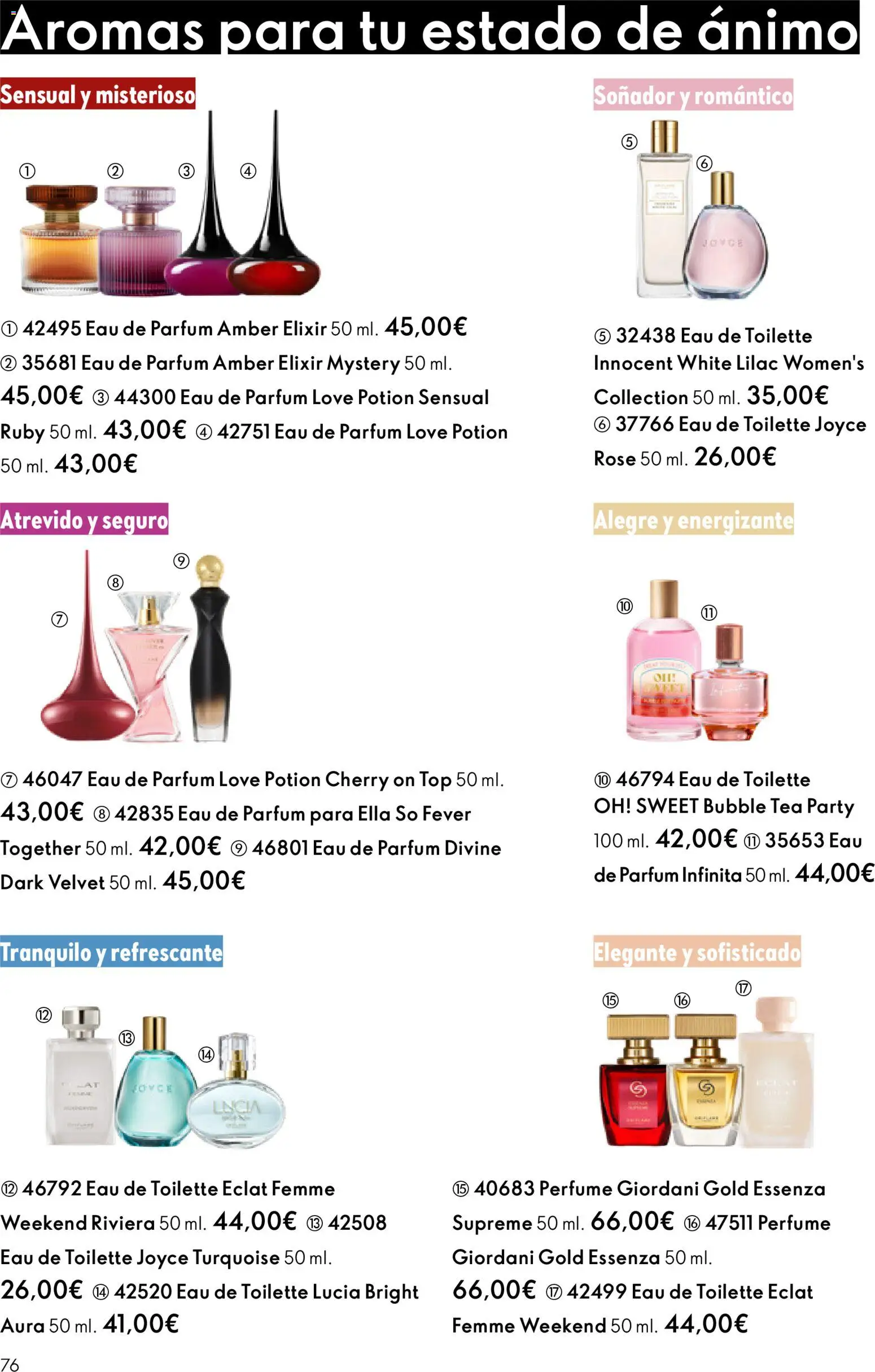 Oriflame - Catálogo Campaña 1 │ válido desde el 31.12.2025 | Página: 76 | Productos: Perfume, Eau de toilette, Eau de parfum