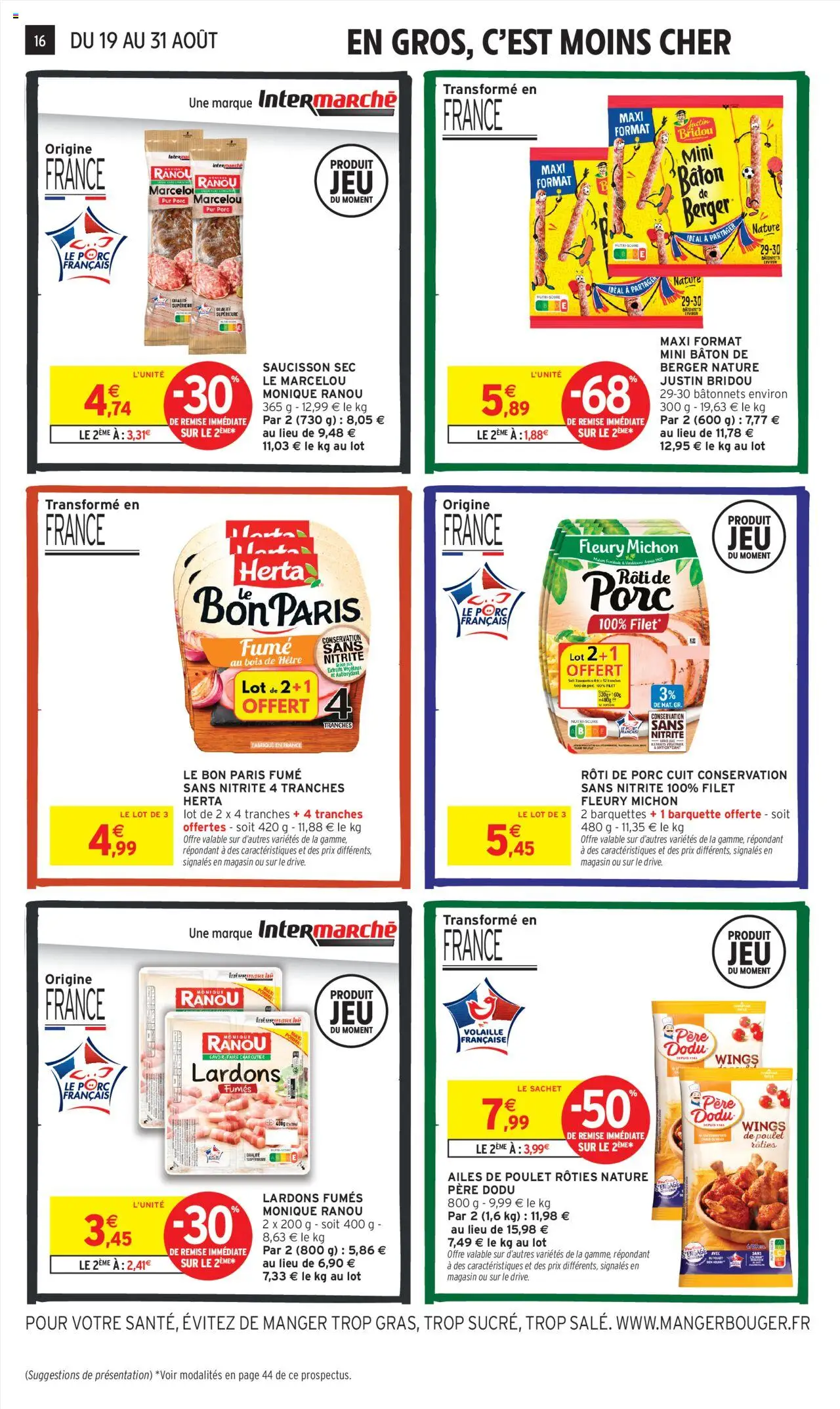  | Page: 16 | Produits: Saucisson, Saucisson sec, Volaille, Lardons