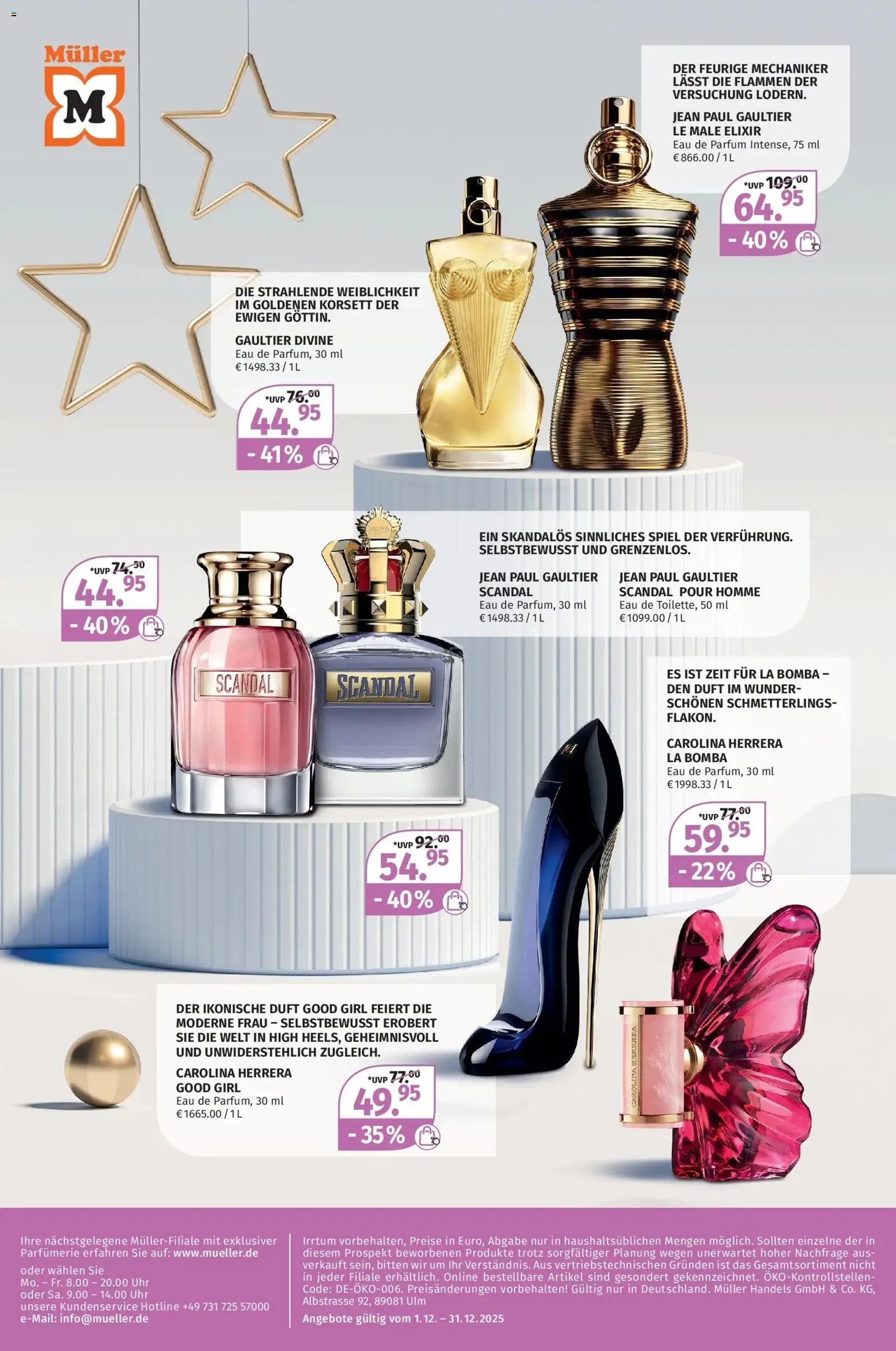 Müller - Unwiderstehliche Duftklassiker – gültig ab 01.12.2025 | Seite: 2 | Produkte: Spiel, Parfüm, Duft, Eau de Parfum