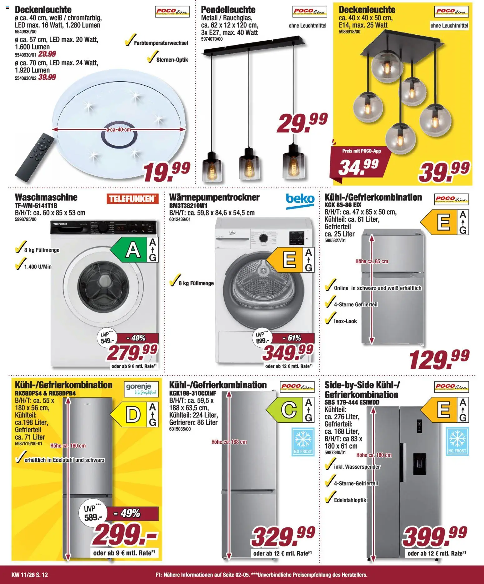 Poco Prospekt 	 – gültig ab 08.03.2026 | Seite: 12 | Produkte: Gorenje, Waschmaschine