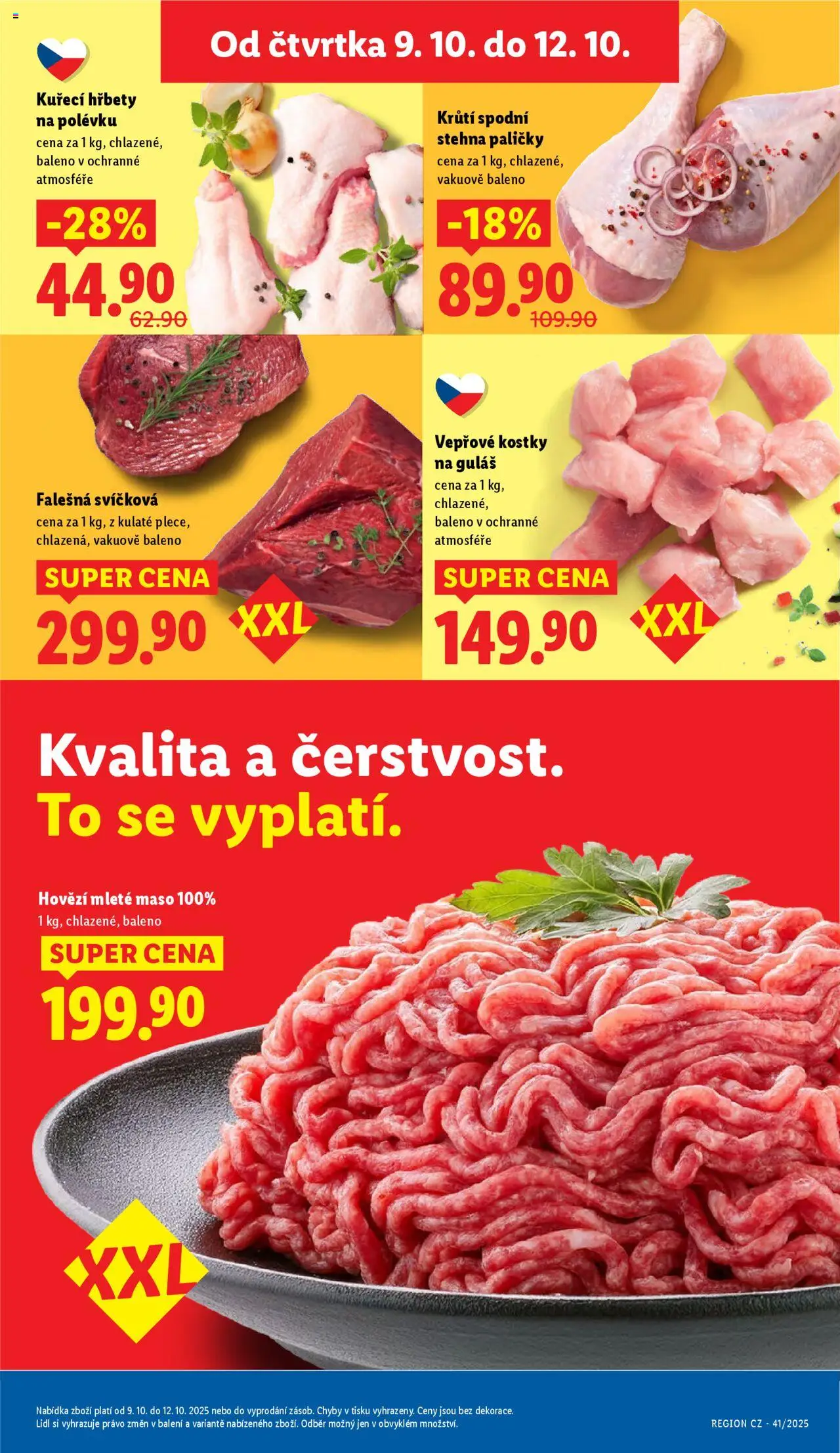 Lidl leták od 09.10.2025 | Strana: 11 | Produkty: Hovězí, Mleté maso, Kostky, Hovězí mleté maso