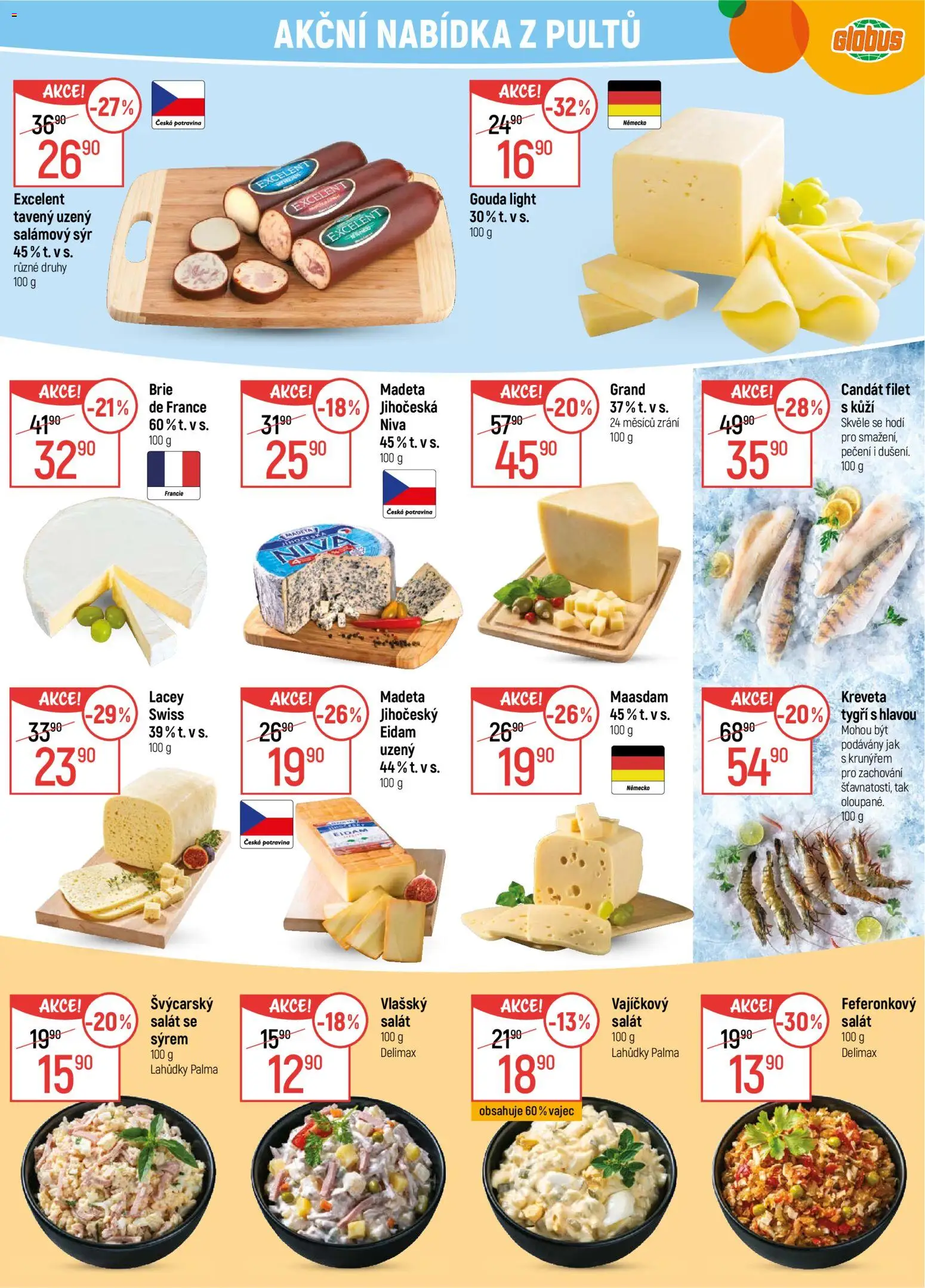Globus leták - Praha-Štěrboholy od 14.01.2026 | Strana: 8 | Produkty: Globus, Sýr, Eidam, Candát