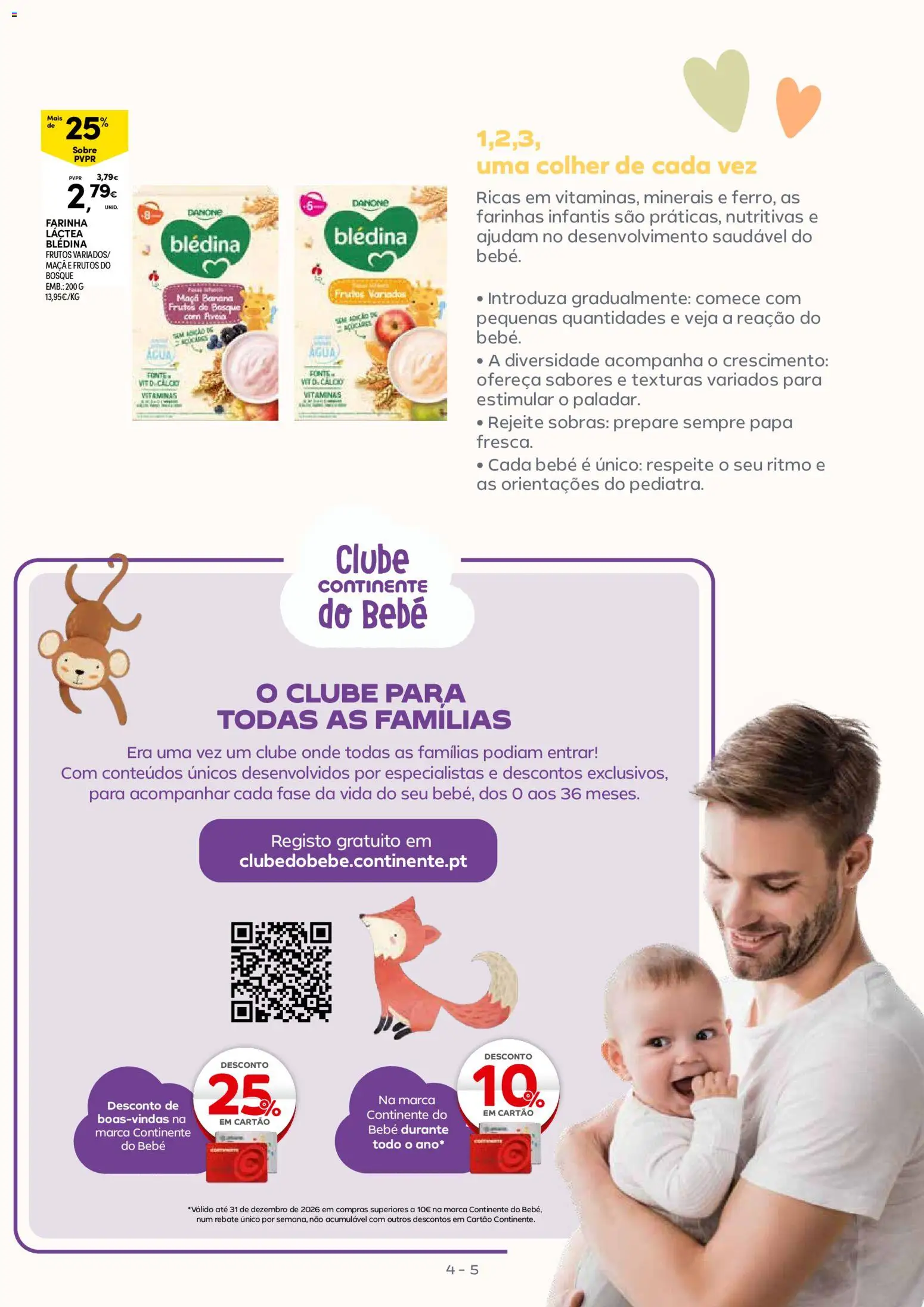 Continente - Açores: Bebé │ válido de 20.01.2026 | Página: 5 | Produtos: Agua, Farinha láctea, Banana, Maça