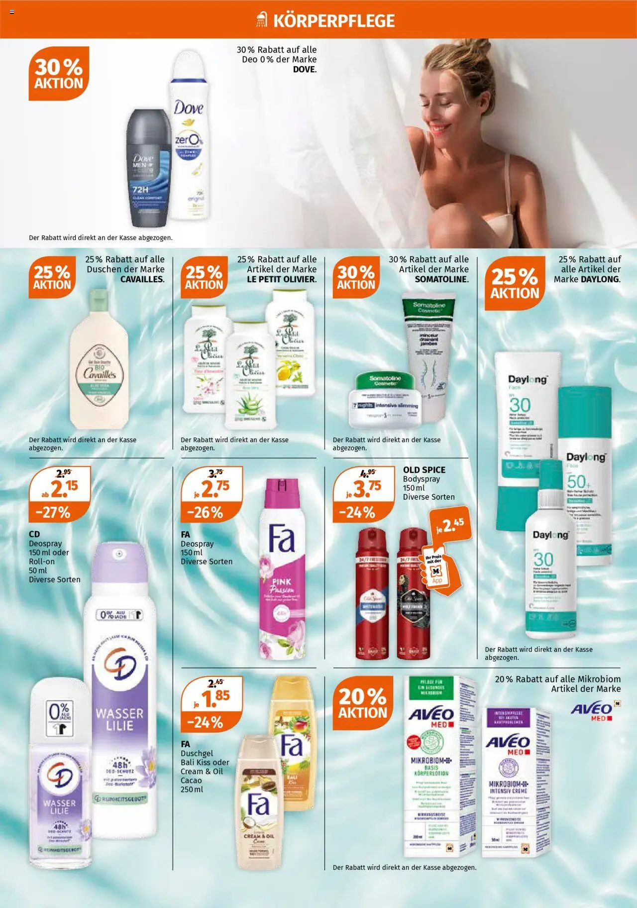 Müller - Aktionen ab 16.06.2025 | Seite: 6 | Produkte: Duschgel, Deodorant, Körperlotion, Wasser