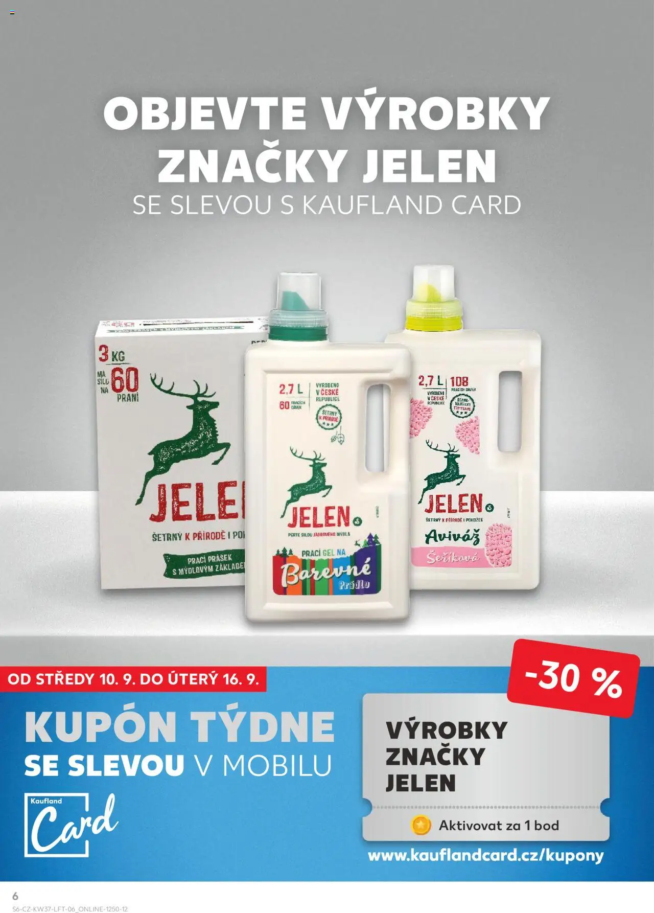 Kaufland leták - Liberec od 10.09.2025 | Strana: 6 | Produkty: Aviváž, Prací gel, Jelen, Prací Prášek