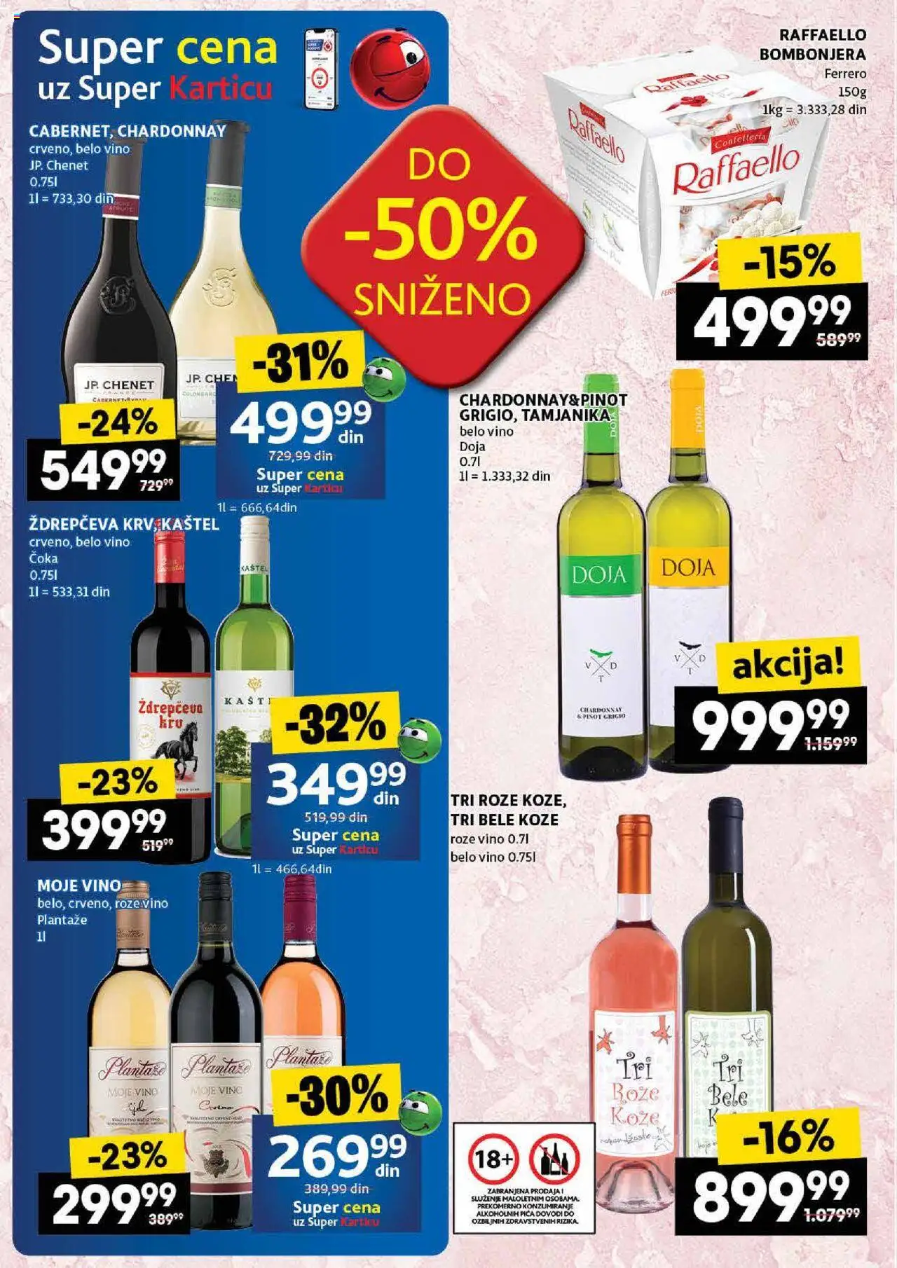 Roda katalog - važi od 07.08.2025 | Strana: 42 | Proizvode: Raffaello, Bombonjera, Belo vino, Vino