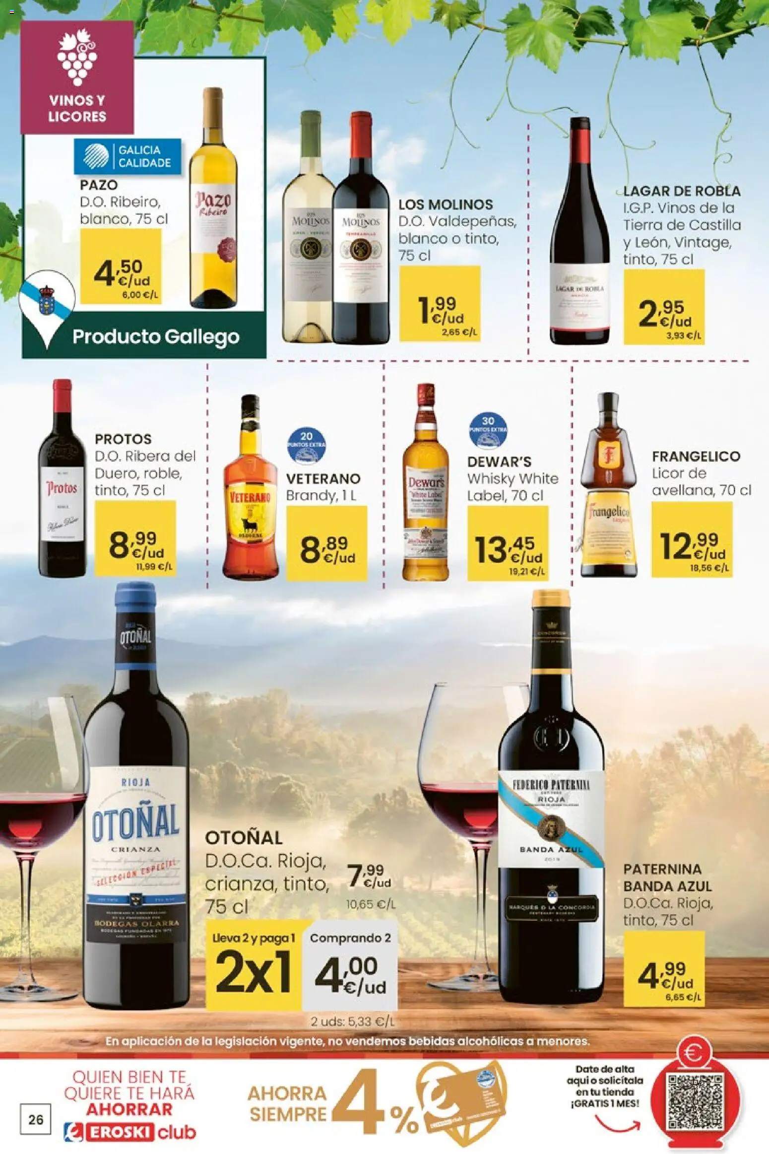 Eroski - Oferta 3x2 │ válido desde el 30.10.2025 | Página: 26 | Productos: Licor, Té, Whisky