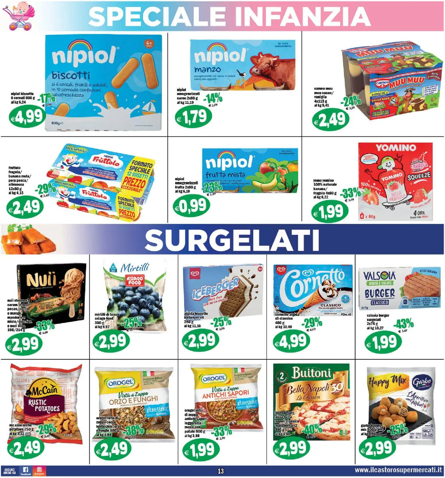 Volantino Il Castoro del 07.01.2026 | Pagina: 13 | Prodotti: Cereali, Frutta, Zucca, Pera