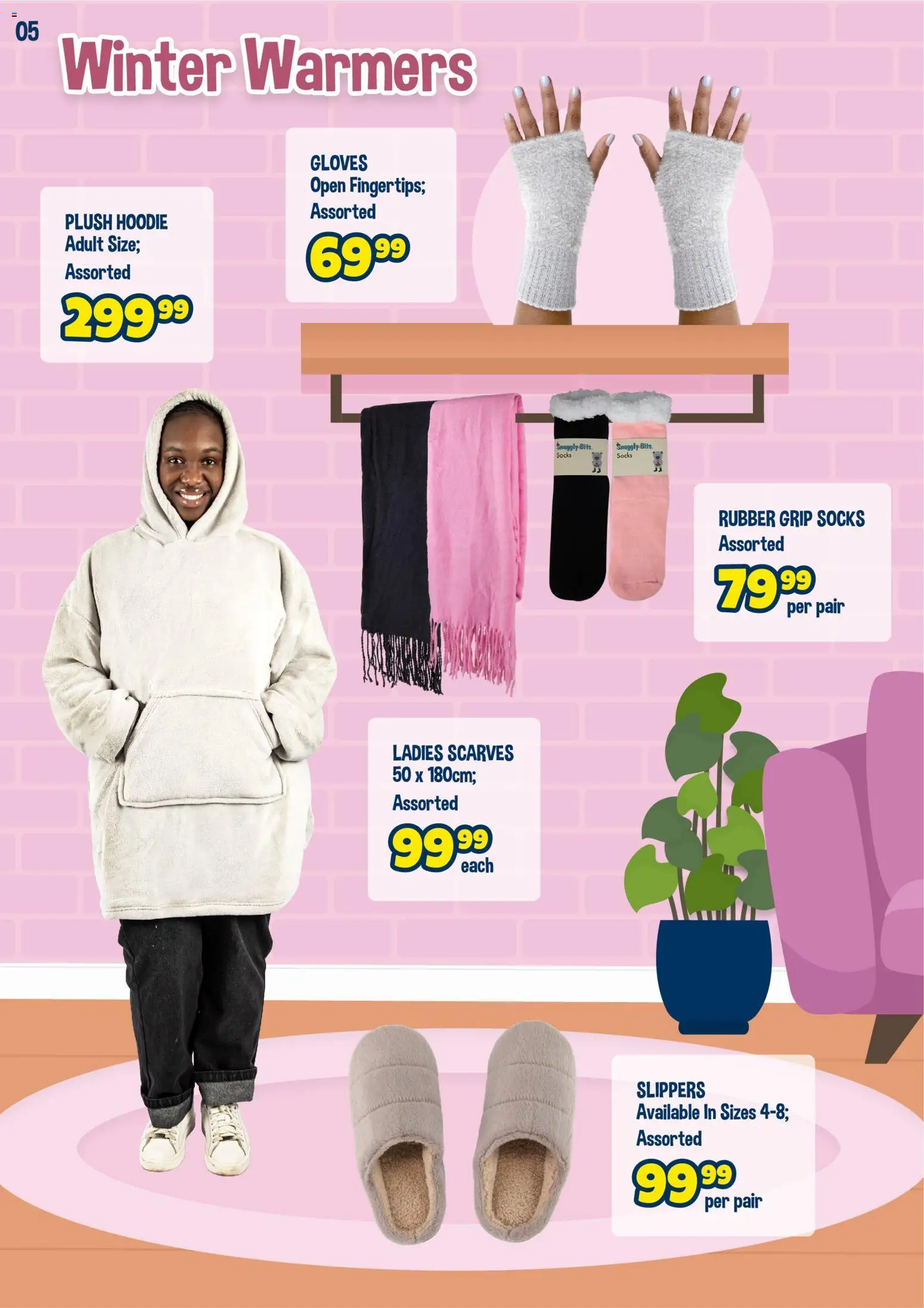 New Crazy Store catalogue – valid from 23.04.2026 | Page: 6 | Products: Hoodie, Socks, Slippers, Gloves