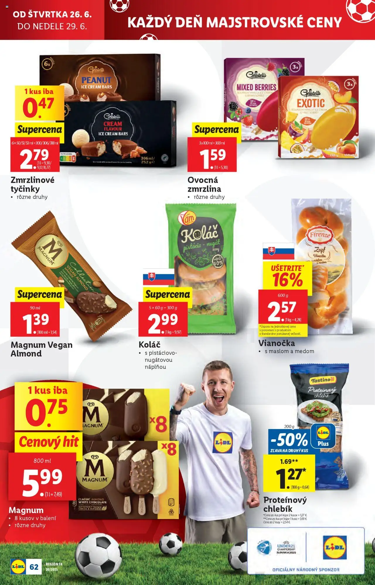 Lidl leták │ platný od 23.06.2025 | Strana: 78 | Produkty: Vianočka, Protein, Zmrzlina, Sorbet