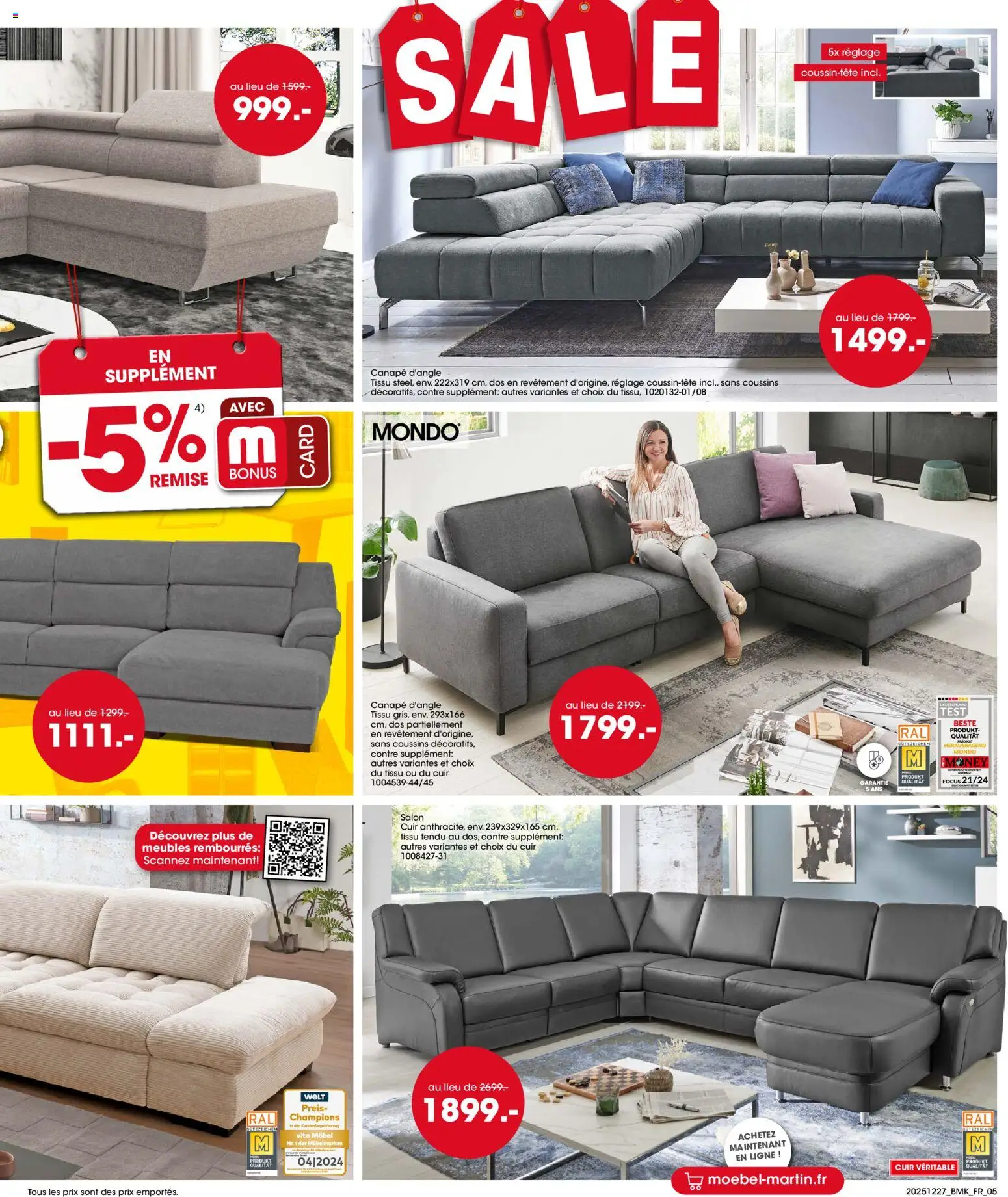 {H1} | Page: 5 | Produits: Canapé