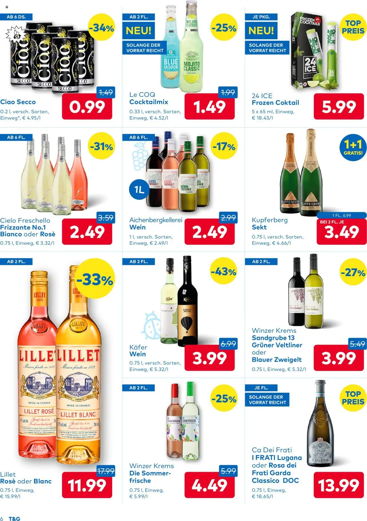 T&G Flugblatt gültig ab 31.07.2025 | Seite: 6 | Produkte: Wein