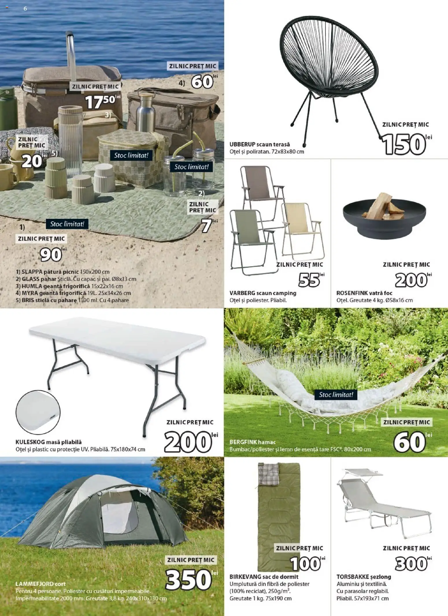 Noul catalog JYSK – valabil de la 24.04.2026 | Pagină: 6 | Produse: Geantă, Hamac, Masă, Scaun