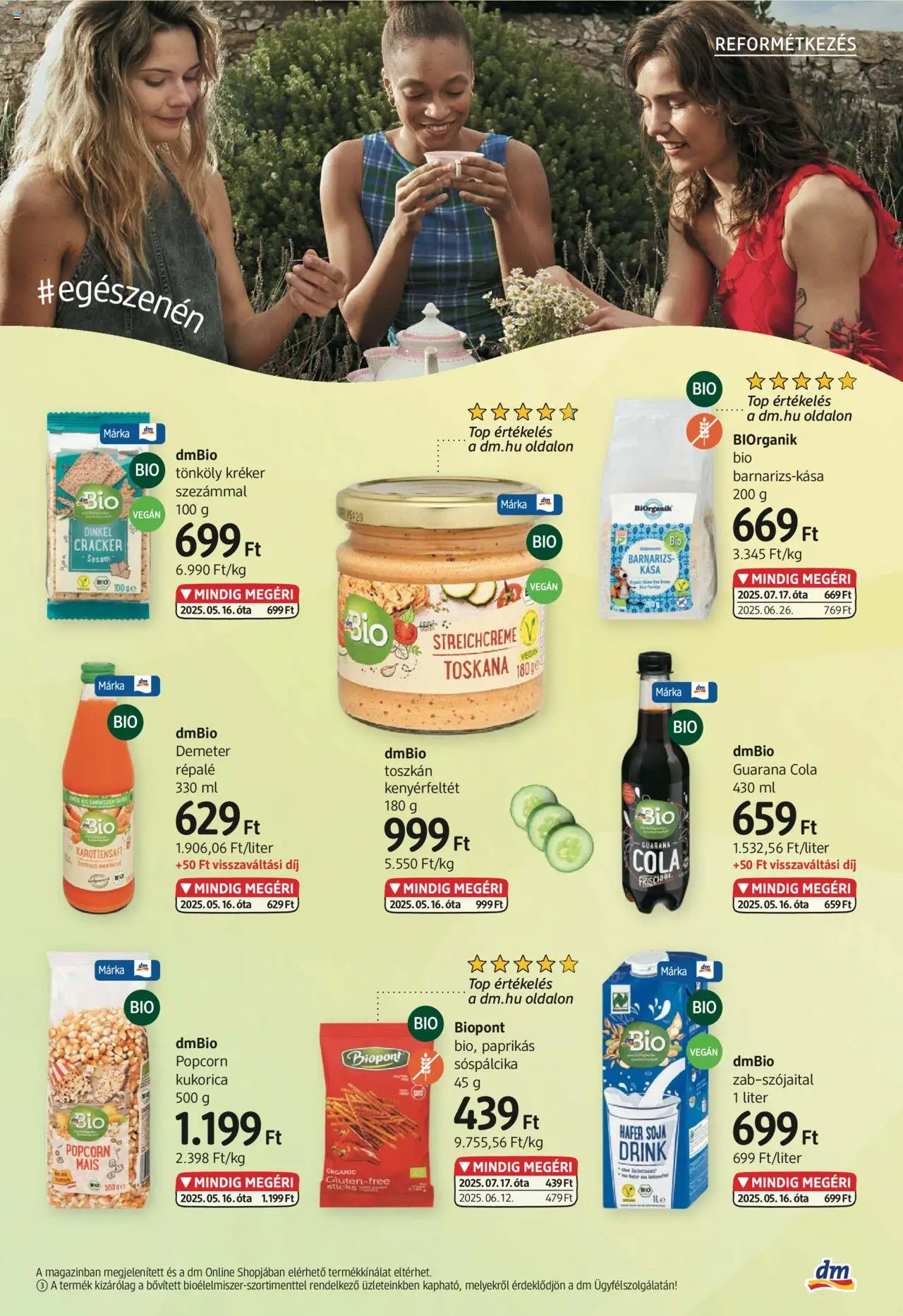 DM Drogerie Markt akciós ujság - amely érvényes a következő dátumtól: 17.07.2025 | Oldal: 19 | Termékek: Kréker, Cola, Popcorn, Vegán