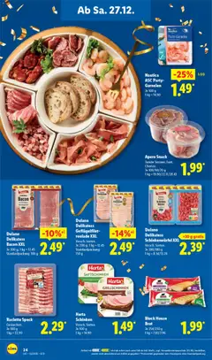 Lidl - Prospekt ab 22.12.2025 gültig | Seite: 42 | Produkte: Tür, Brot, Schinken, Raclette