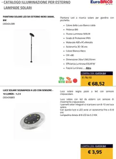 Anteprima del volantino Eurobrico Illuminazione da esterno Lampade Solari catalogo valido a partire dal 23.07.2025 | Pagina: 19 | Prodotti: Luce solare