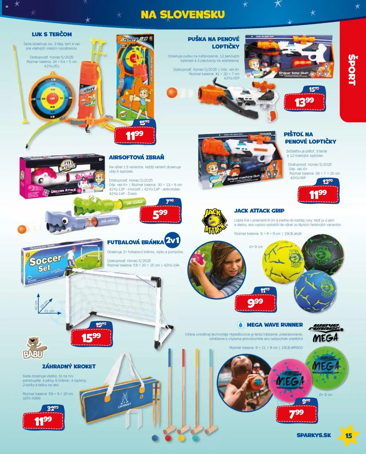 ALLTOYS letný katalóg │ platný od 26.06.2025 | Strana: 15 | Produkty: Lopta