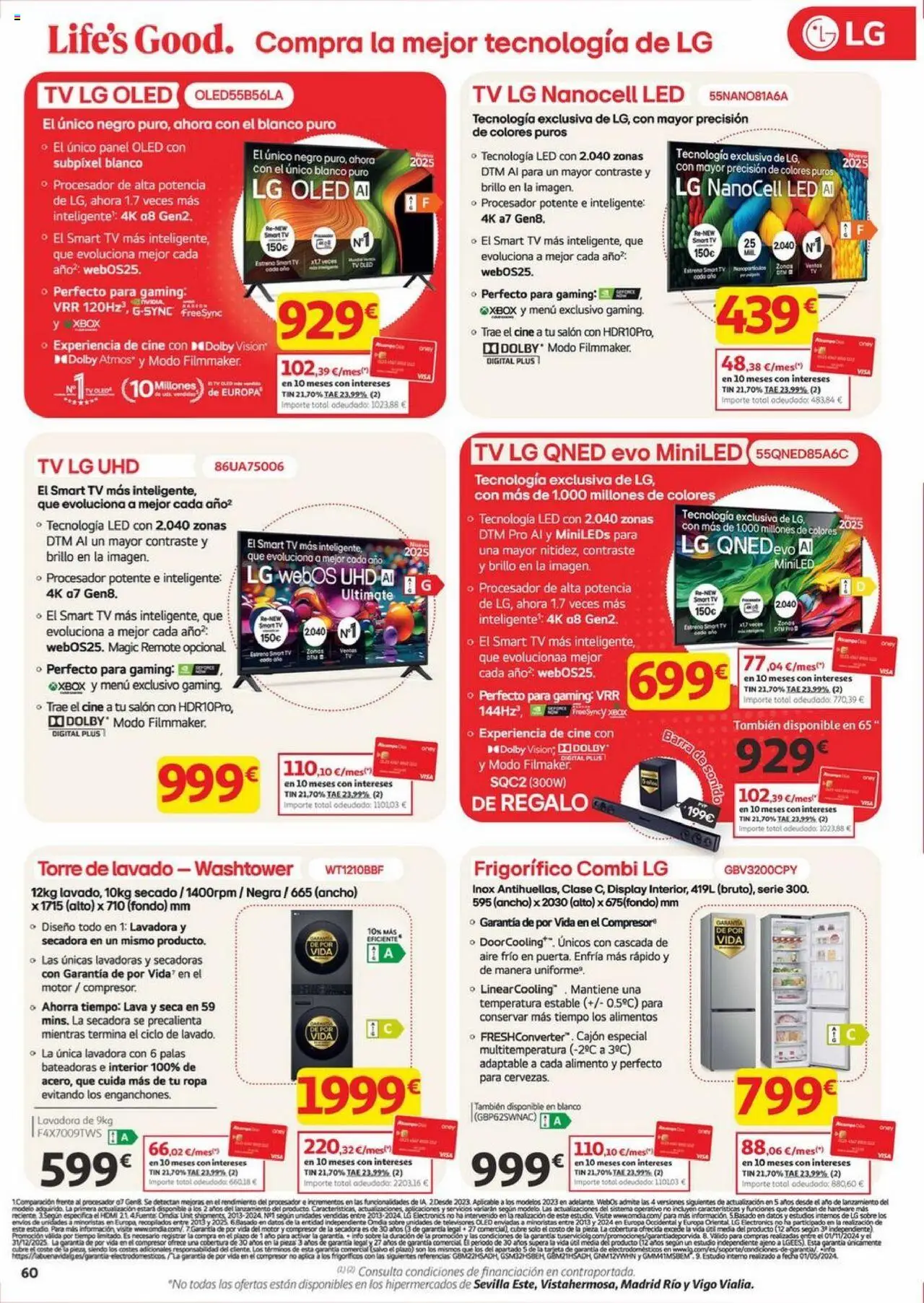 Alcampo - Canarias │ válido desde el 23.10.2025 | Página: 60 | Productos: Ropa, Secadora, Combi, Κούβα
