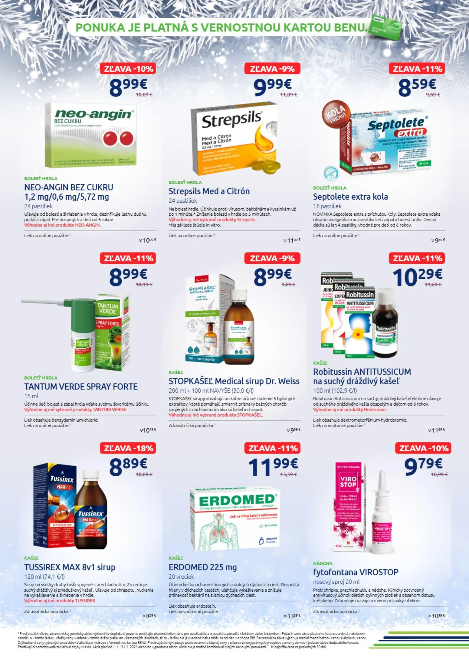 Nové BENU Lekáreň akcie – leták je platný od 01.01.2026 | Strana: 3 | Produkty: Med