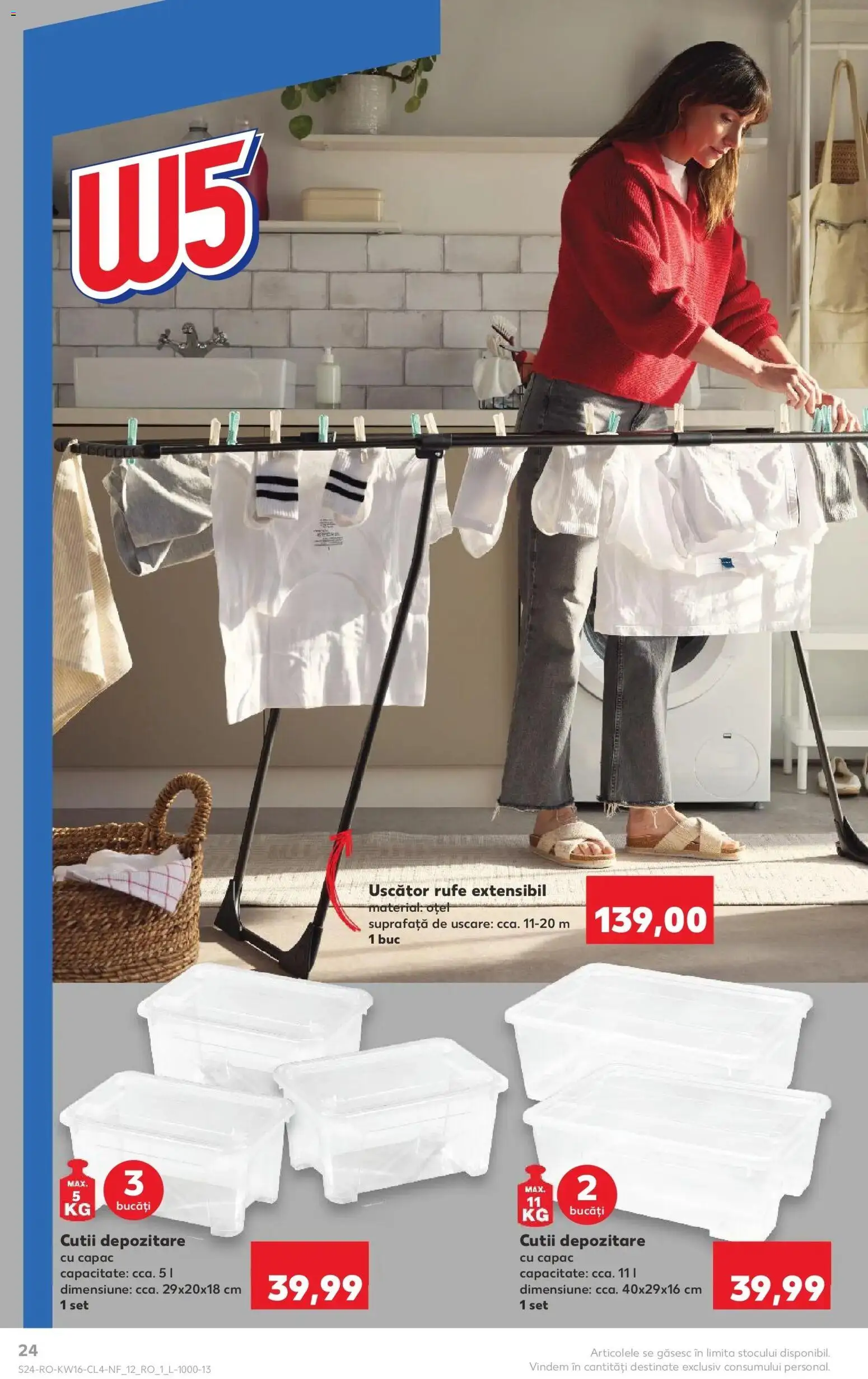 Noul catalog Kaufland – valabil de la 15.04.2026 | Pagină: 24 | Produse: Uscător, Uscător rufe