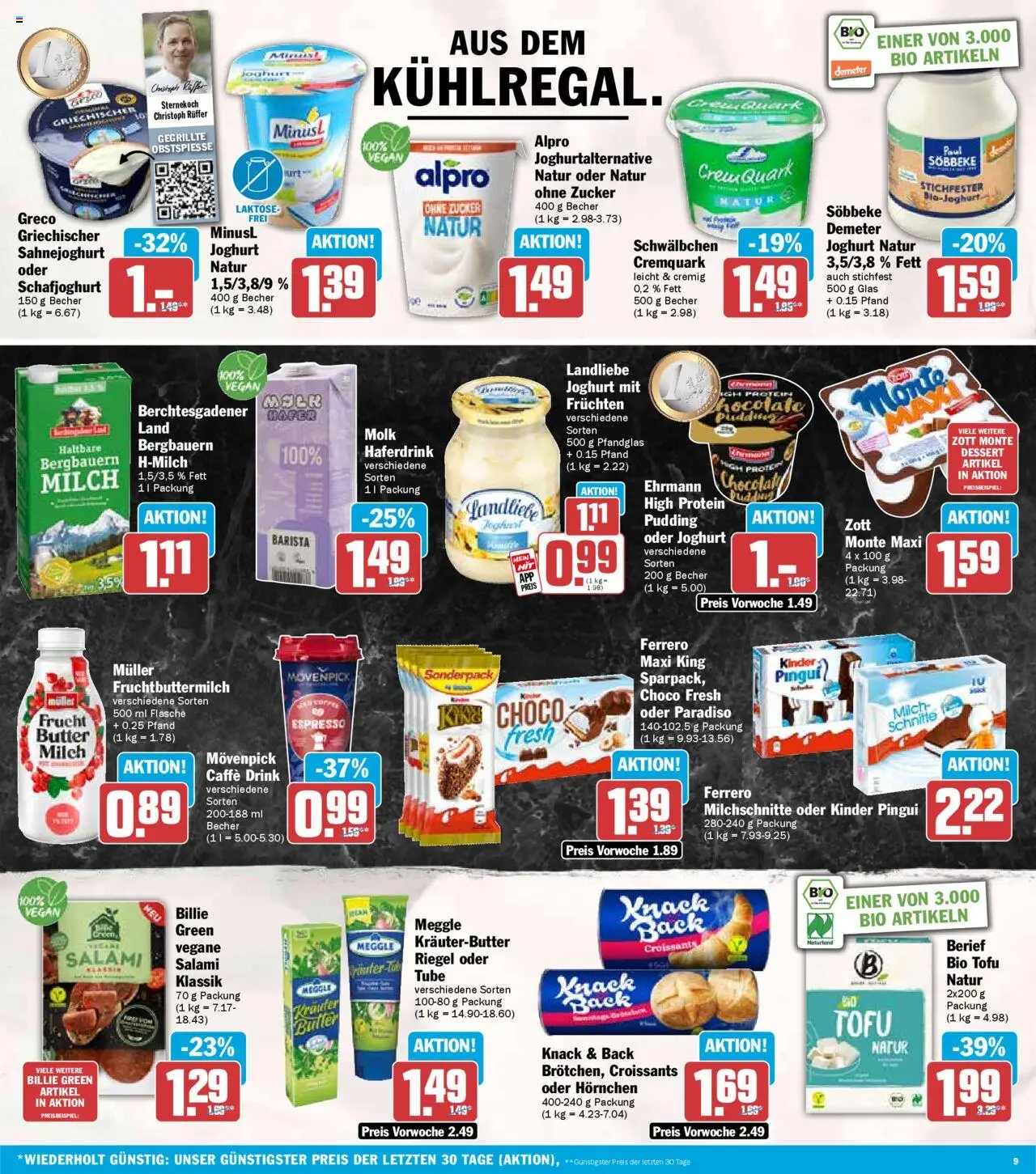 HIT - Hessen - gültig ab dem 25.08.2025 | Seite: 9 | Produkte: High protein pudding, Haferdrink, Zucker, Salami