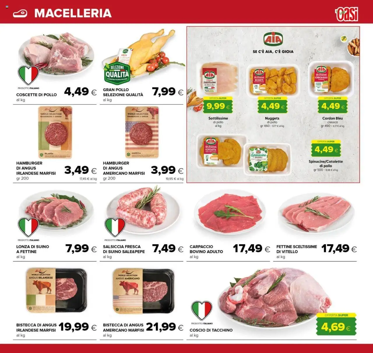 Volantino Oasi del 25.09.2025 | Pagina: 7 | Prodotti: Pollo, Nuggets, Tacchino, Vitello