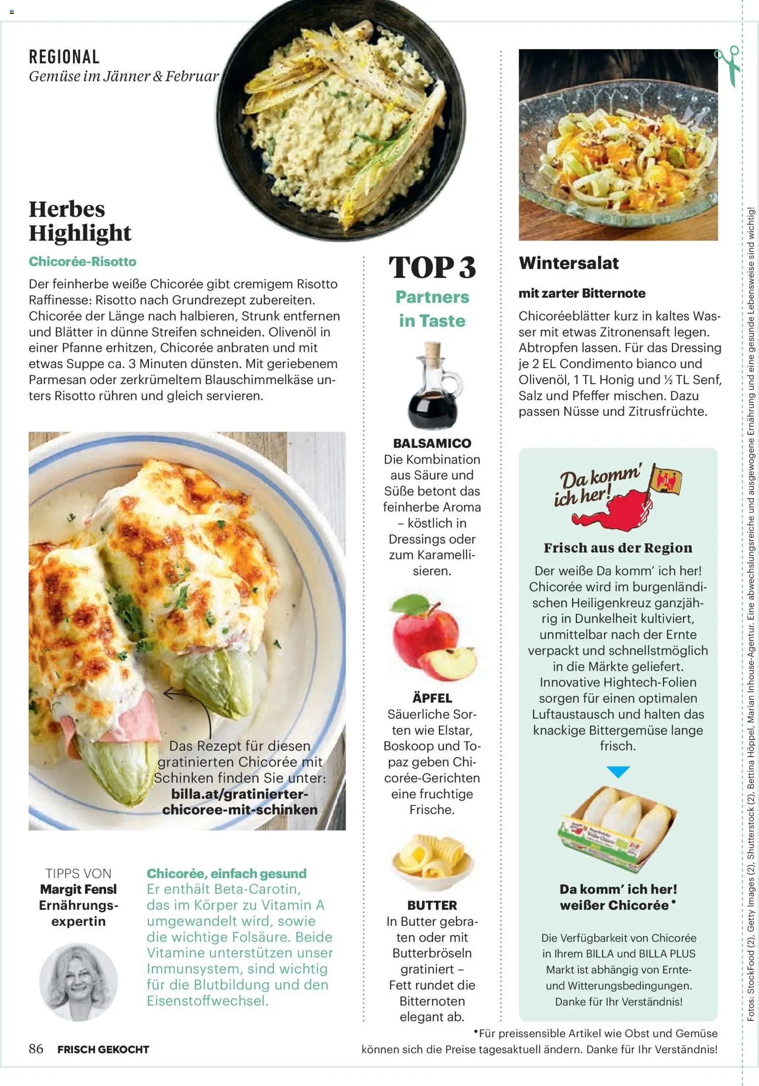 Billa  Frisch Gekocht gültig ab 01.01.2026 | Seite: 82 | Produkte: Gemüse, Pfeffer, Schinken, Äpfel