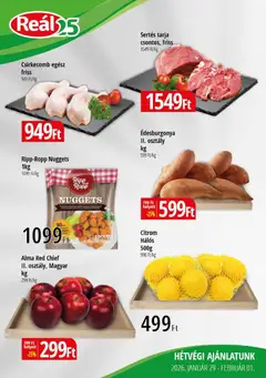 Reál Bevásárló hétvége - Kisalföld - amely érvényes a következő dátumtól: 29.01.2026