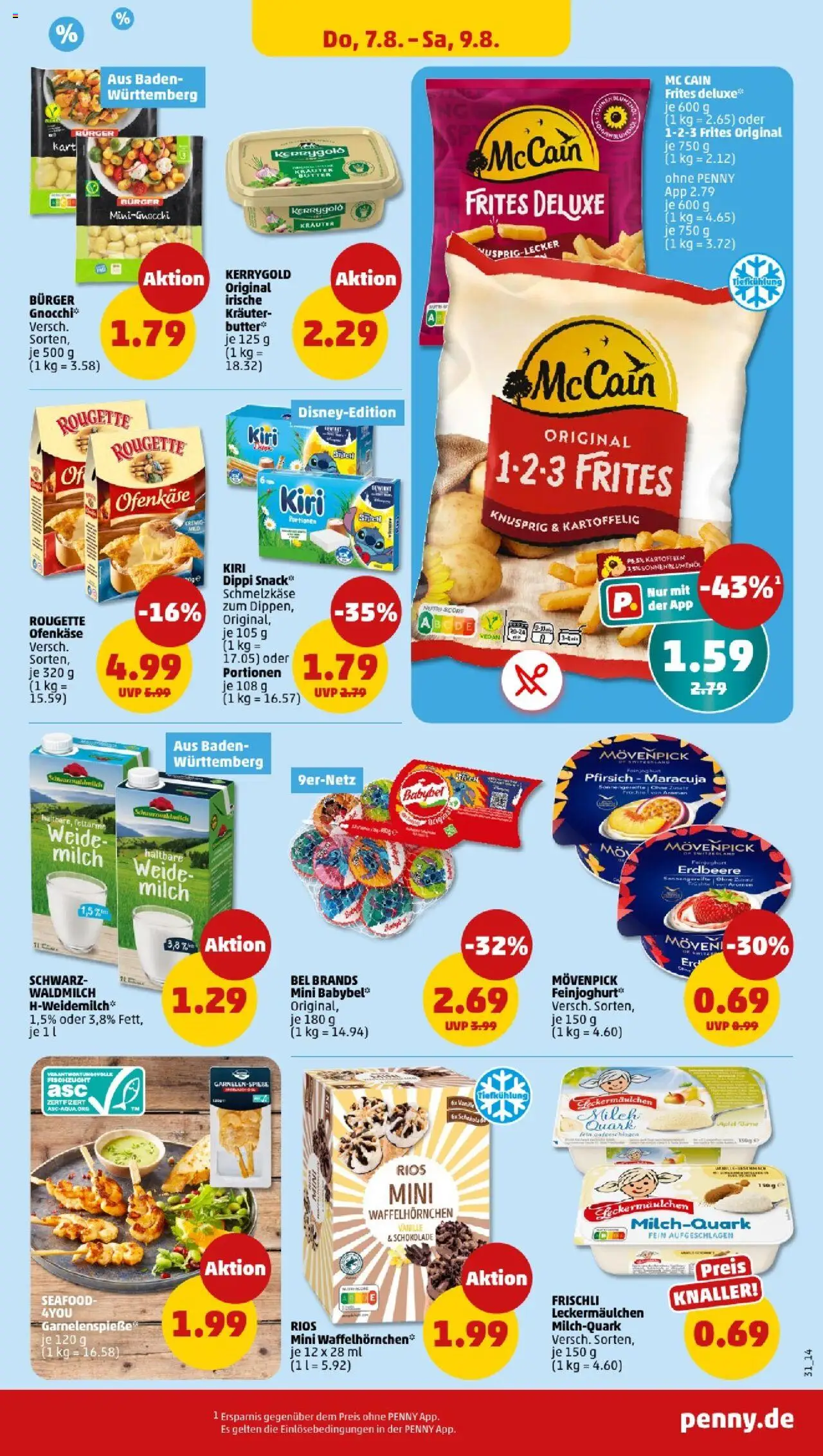 Penny - Baden-Württemberg - gültig ab dem 04.08.2025 | Seite: 31 | Produkte: Quark, Schokolade, Äpfel, Babybel