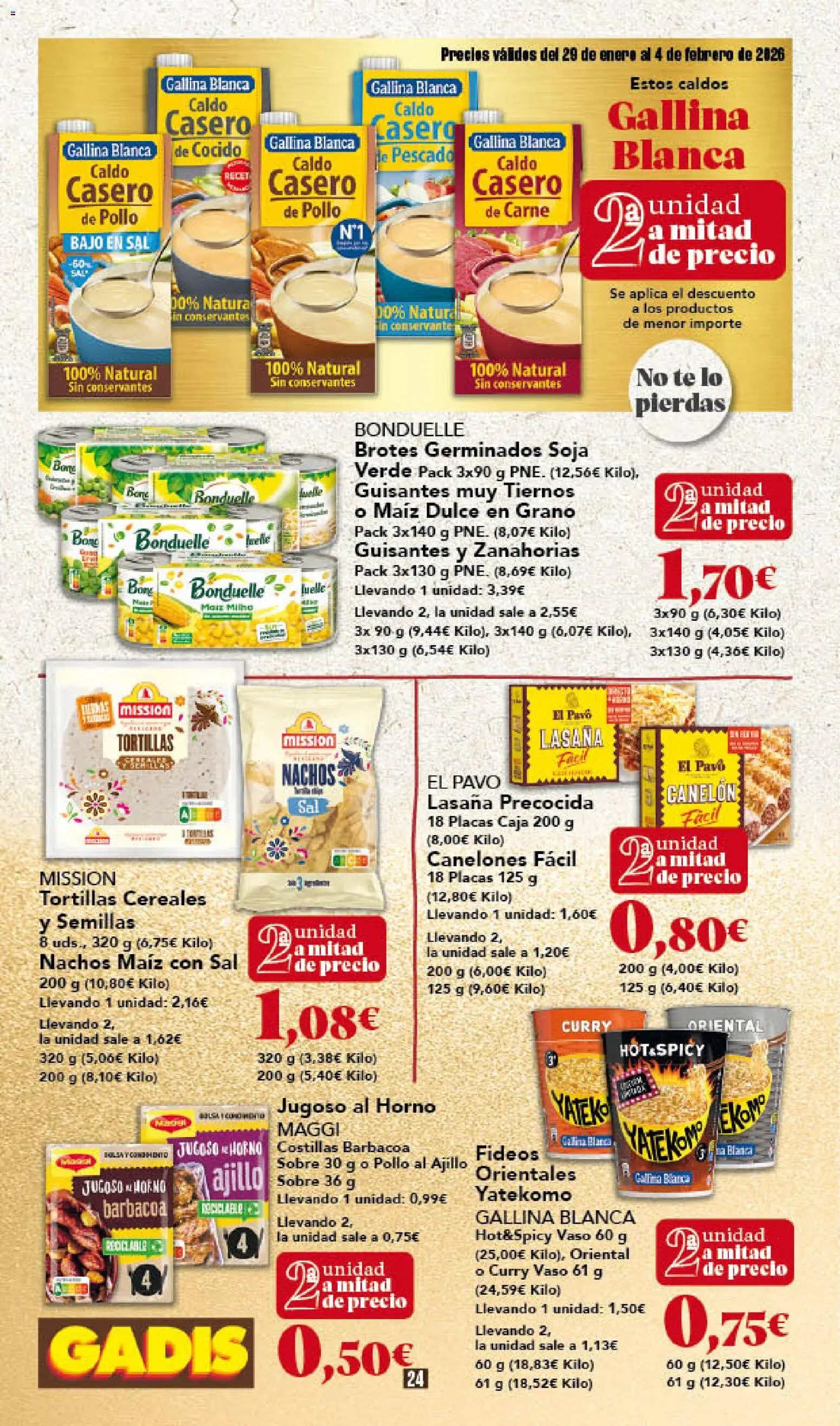 Gadis - folleto │ válido desde el 29.01.2026 | Página: 24 | Productos: Cereales, Té, Barbacoa, Lasaña