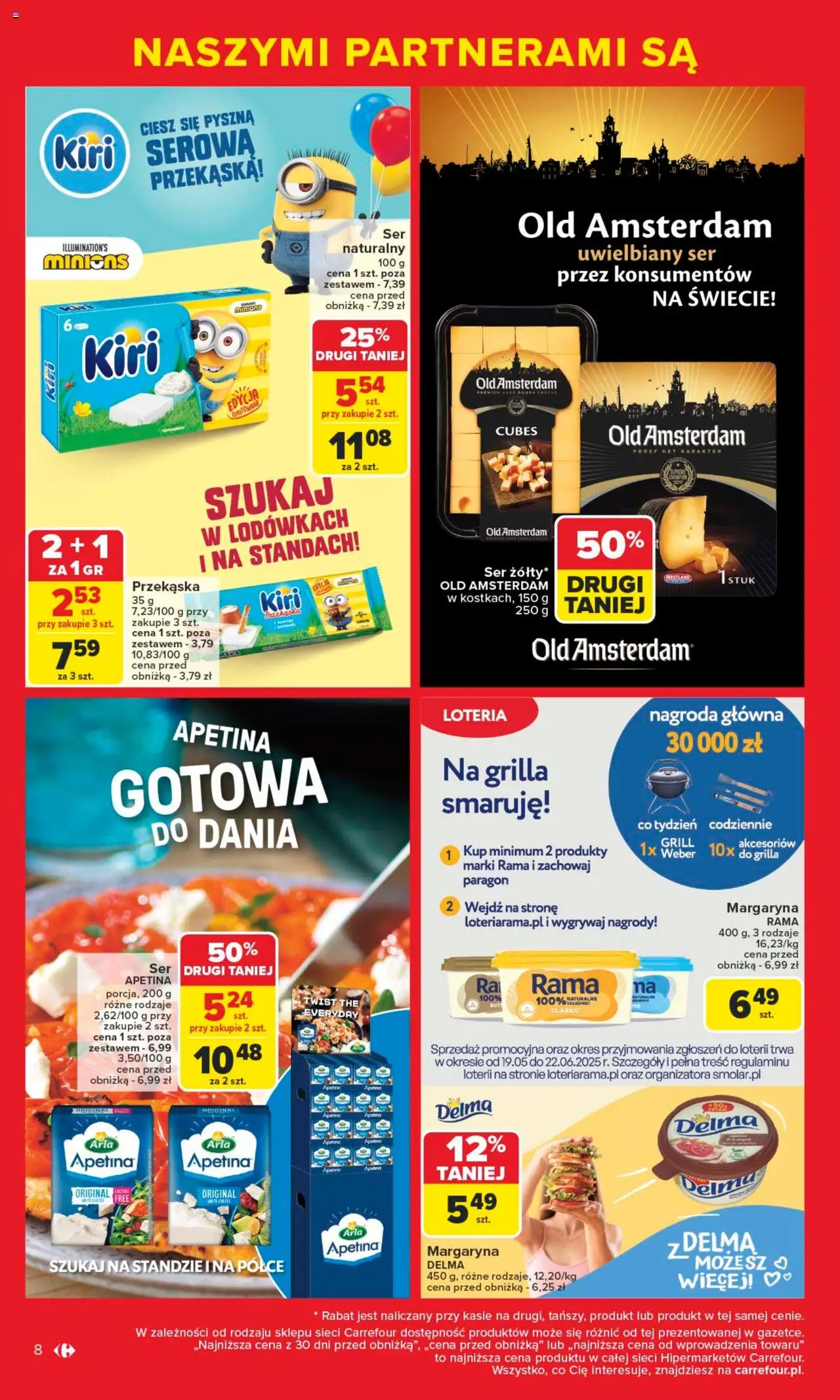 Carrefour Gazetka - Markowe okazje czekają od 09.06.2025 | Strona: 8 | Produkty: Ser żółty, Grill, Margaryna, Ser