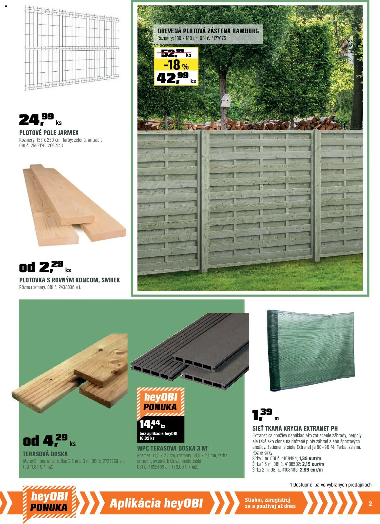 Nové OBI akcie – leták je platný od 01.03.2026 | Strana: 3 | Produkty: Zástena