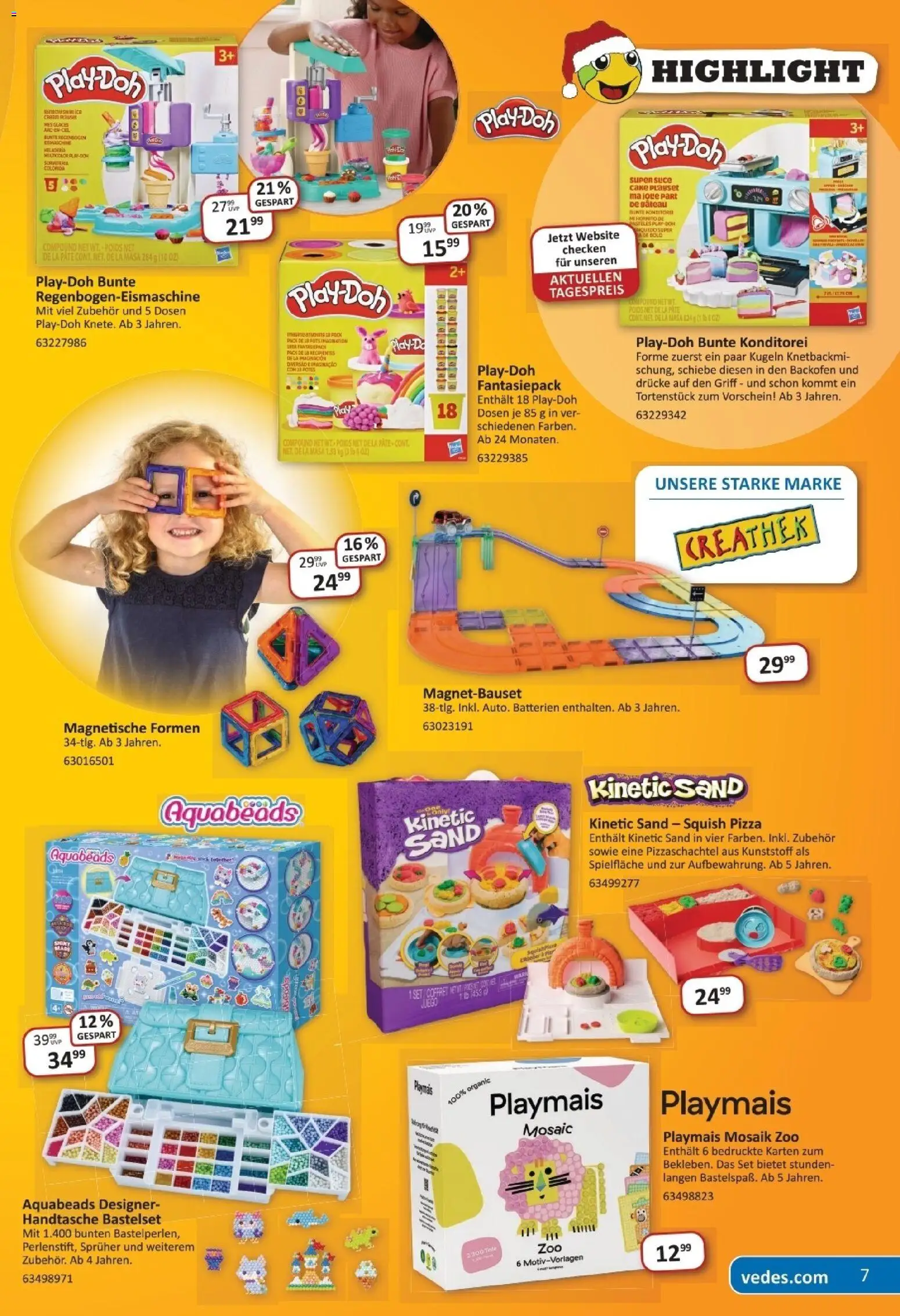 Vedes Weihnachtsflyer  – gültig ab 19.11.2025 | Seite: 7 | Produkte: Batterien, Backofen, Pizza, Handtasche