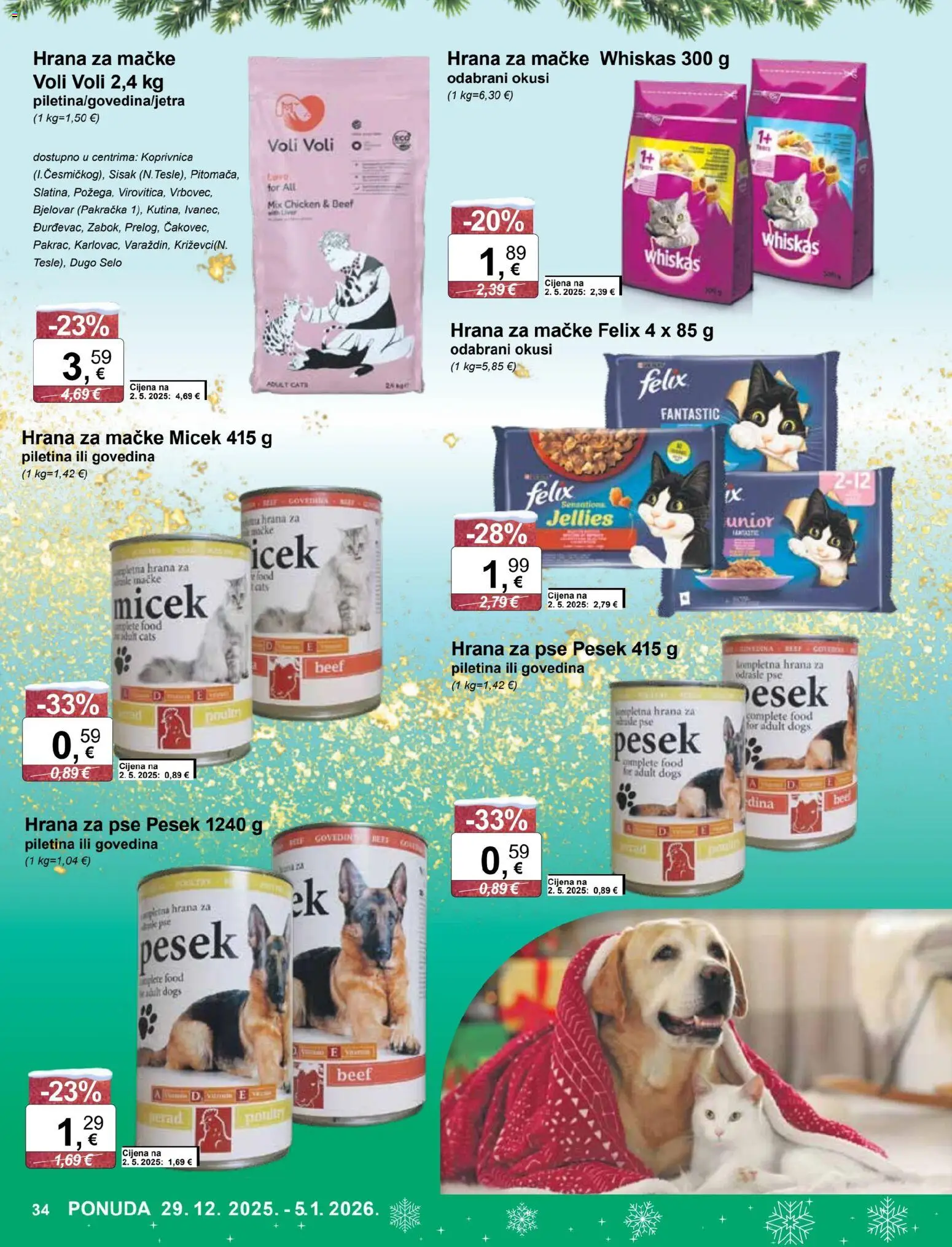 KTC katalog | vrijedi od 29.12.2025 | Stranica: 34 | Proizvodi: Whiskas, Piletina, Hrana za pse, Govedina