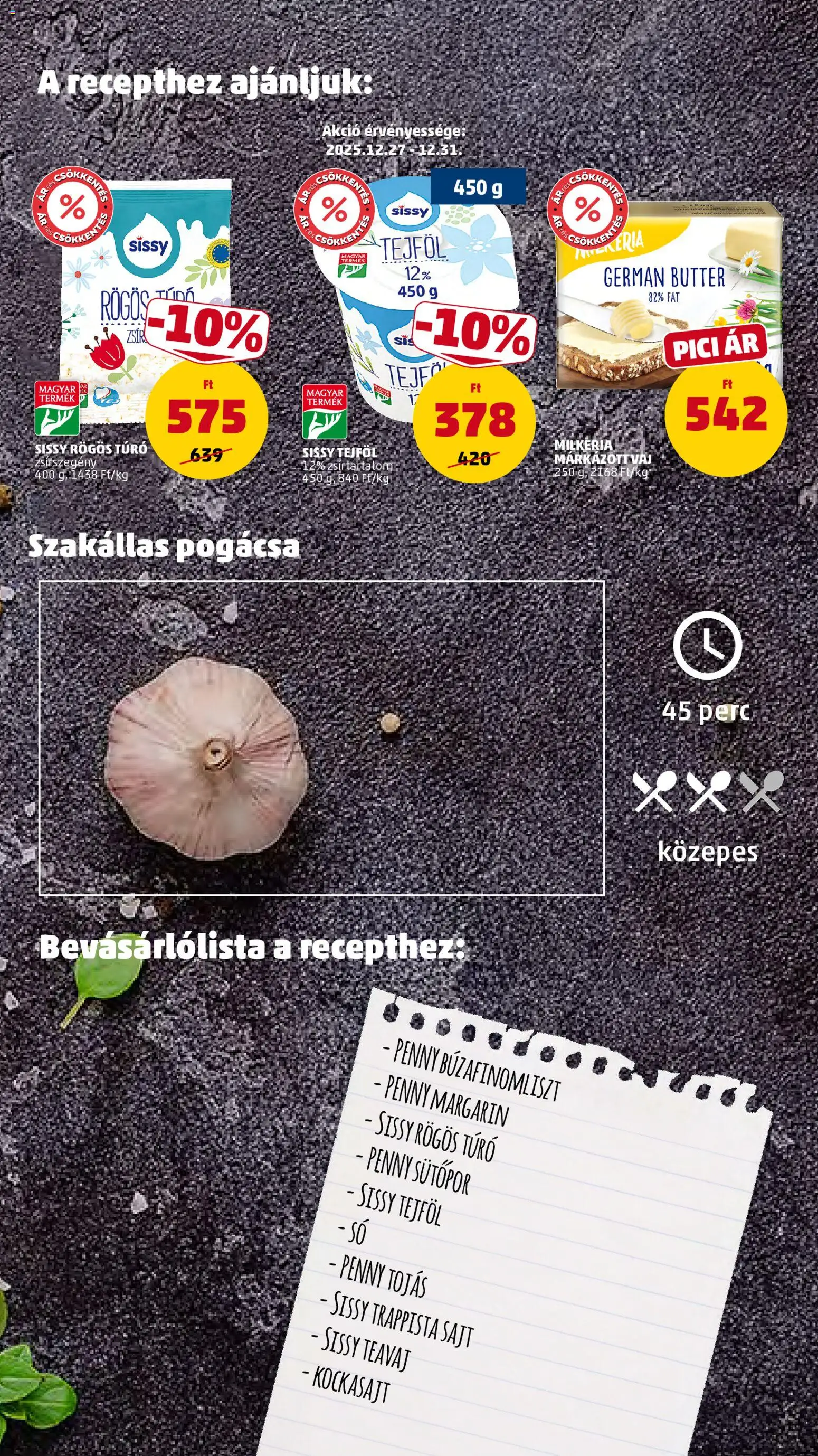 PENNY akciós ujság - amely érvényes a következő dátumtól: 27.12.2025 | Oldal: 11 | Termékek: Sütőpor, Vaj, Sajt, Tojás