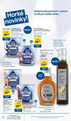 Náhled letáku Tesco High Protein instantní ovesná kaše s kousky bílé čokolády, Instantní ovesná kaše s kousky bílé čokolády, 65 g od 14.01.2026 | Strana: 18